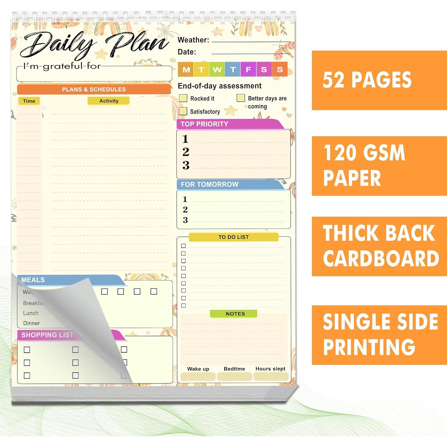 Bloc de Notas Diario HomieX 52 Hojas 21.6x27.9cm Arcoíris