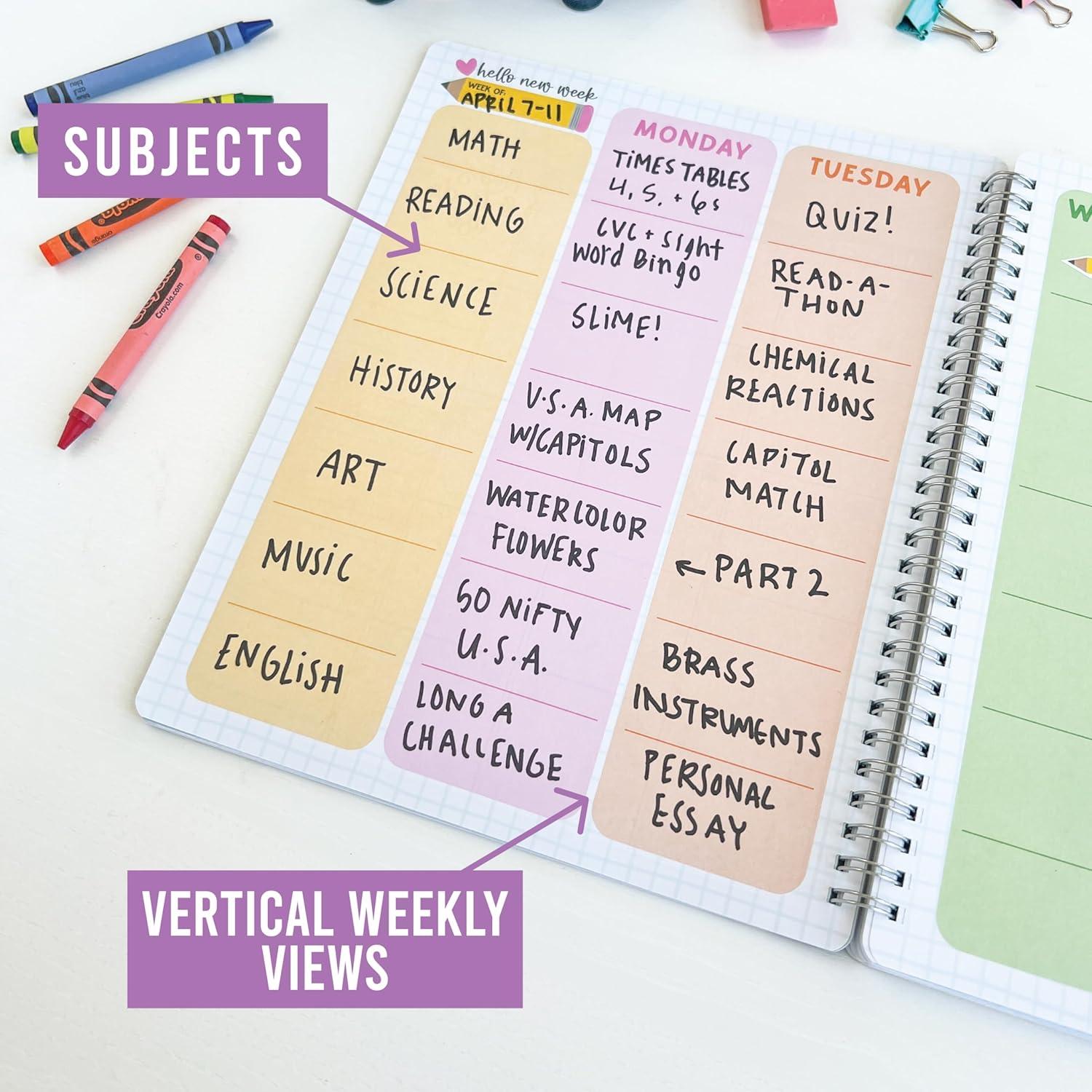 Hadley Designs Teacher Planner 2025-2026 – Undated Teacher Planners, Homeschool Lesson Planner Book For Teachers Must Haves, Lesson Plan Book For Teachers Classroom Supplies & Appreciation Gifts