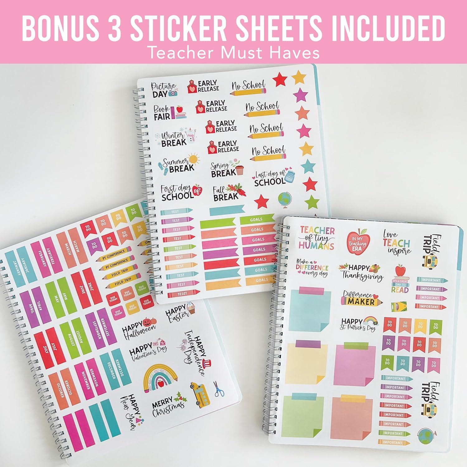 Hadley Designs Teacher Planner 2025-2026 – Undated Teacher Planners, Homeschool Lesson Planner Book For Teachers Must Haves, Lesson Plan Book For Teachers Classroom Supplies & Appreciation Gifts