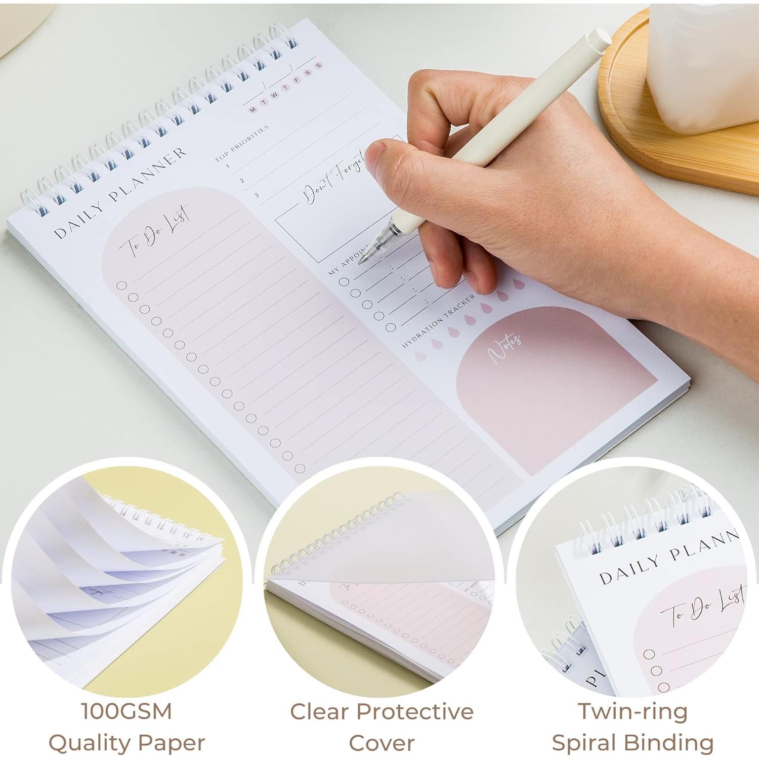 Planificador Diario Makaplan Coral 60 Páginas A Prueba de Manchas