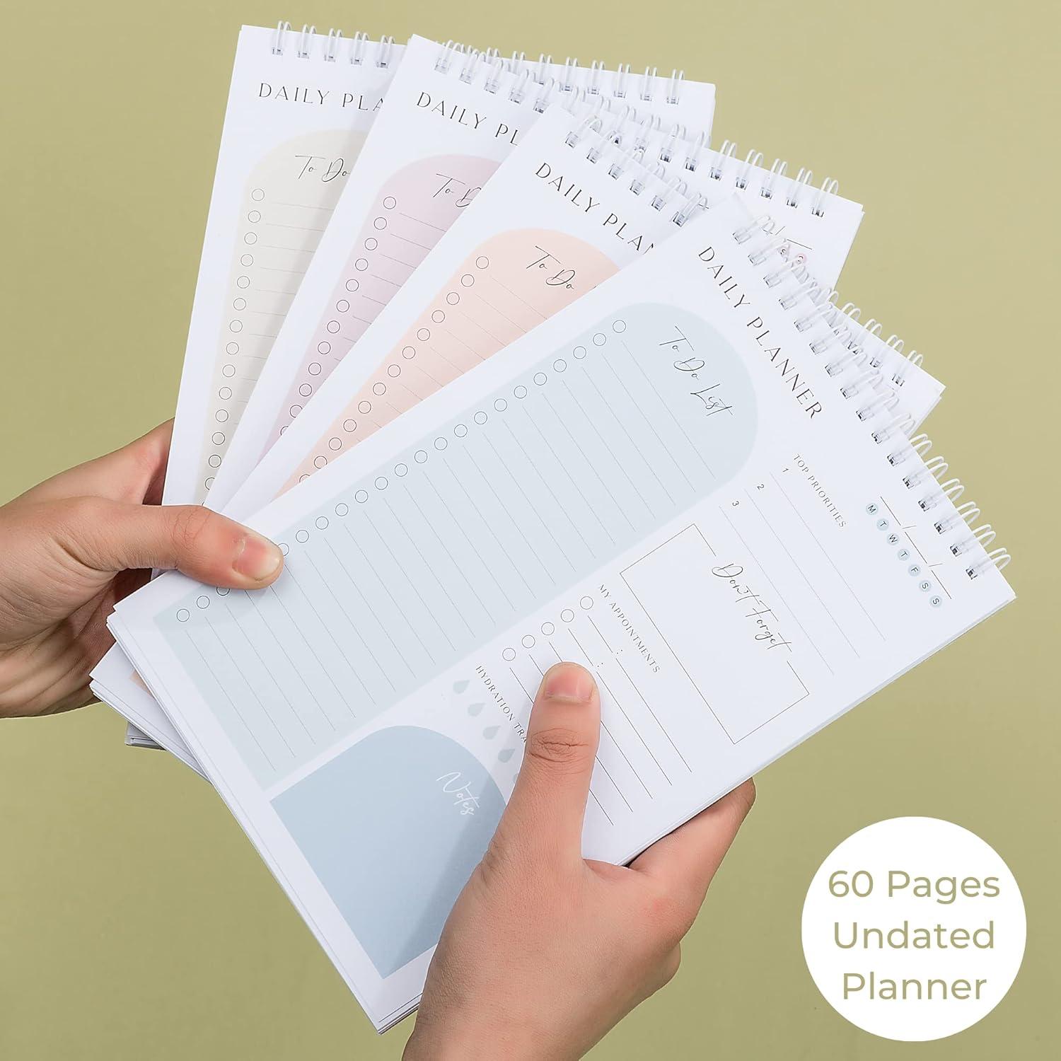 Planificador Diario Makaplan Coral 60 Páginas A Prueba de Manchas