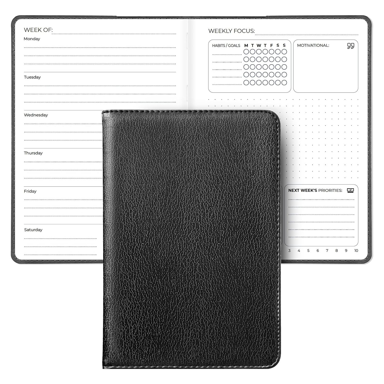 Planificador Semanal y Mensual SohoSpark 18 Meses Negro