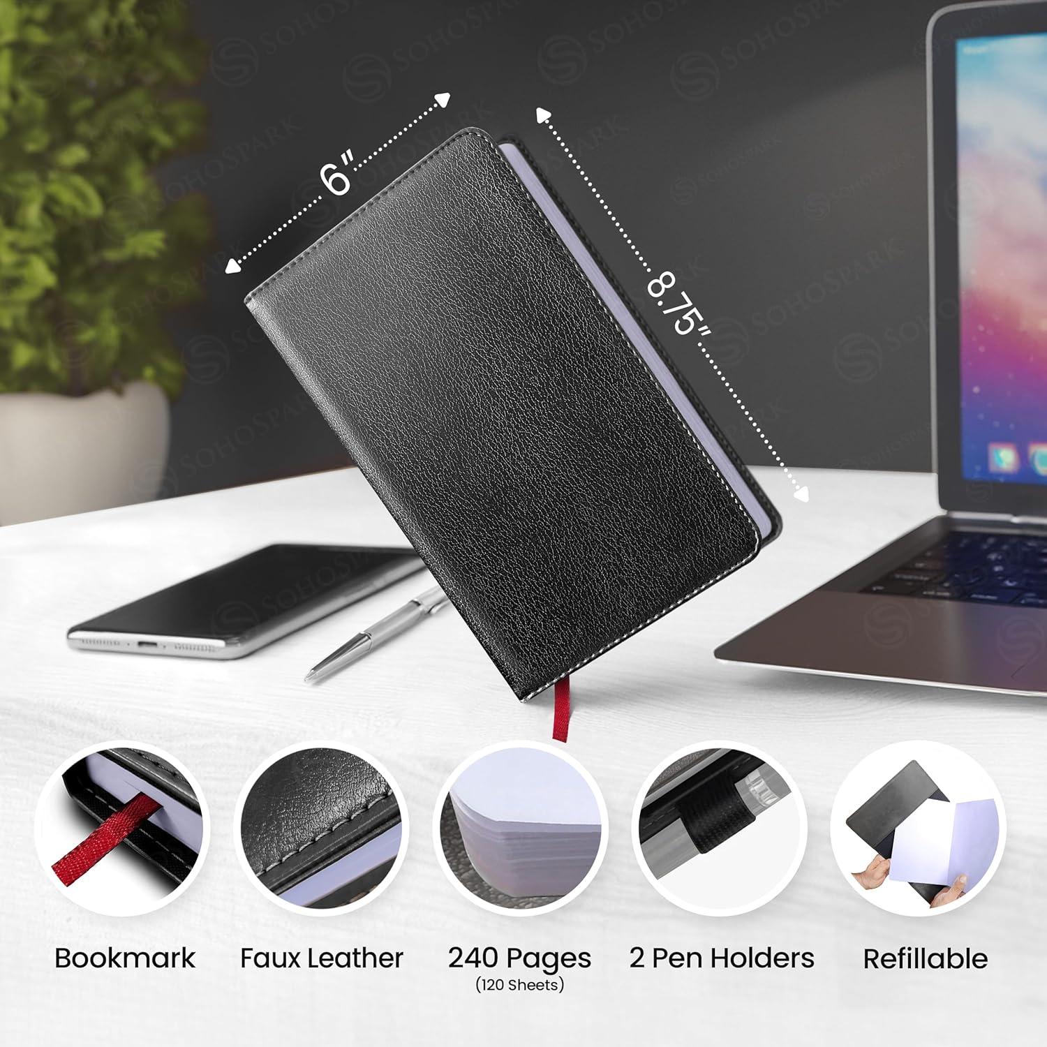 Planificador Semanal y Mensual SohoSpark 18 Meses Negro