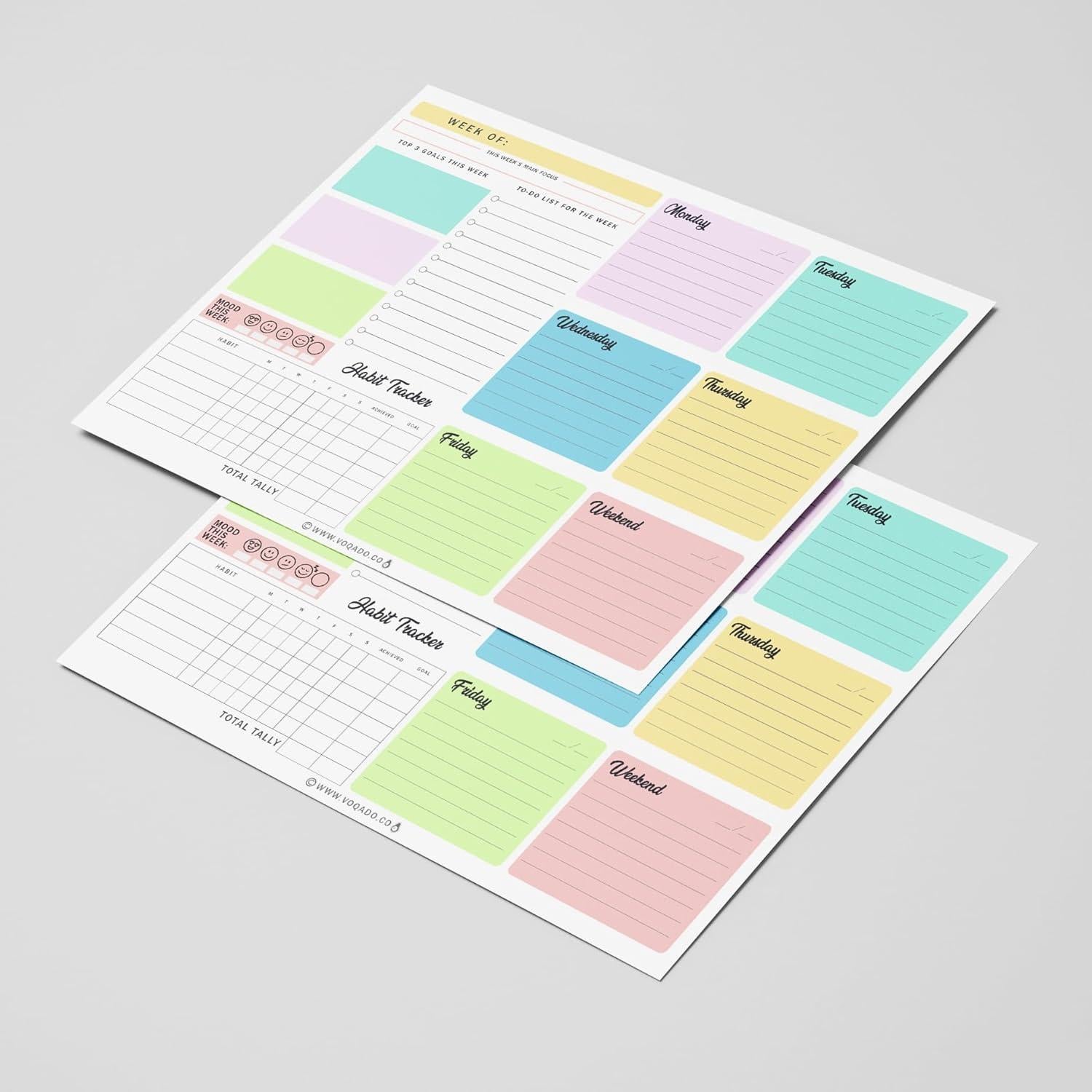 Bloc de Planificación Semanal Magnético Voqado 50 Hojas 21.6x27.9cm