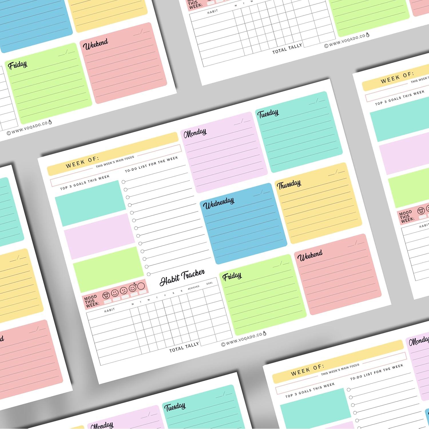 Bloc de Planificación Semanal Magnético Voqado 50 Hojas 21.6x27.9cm