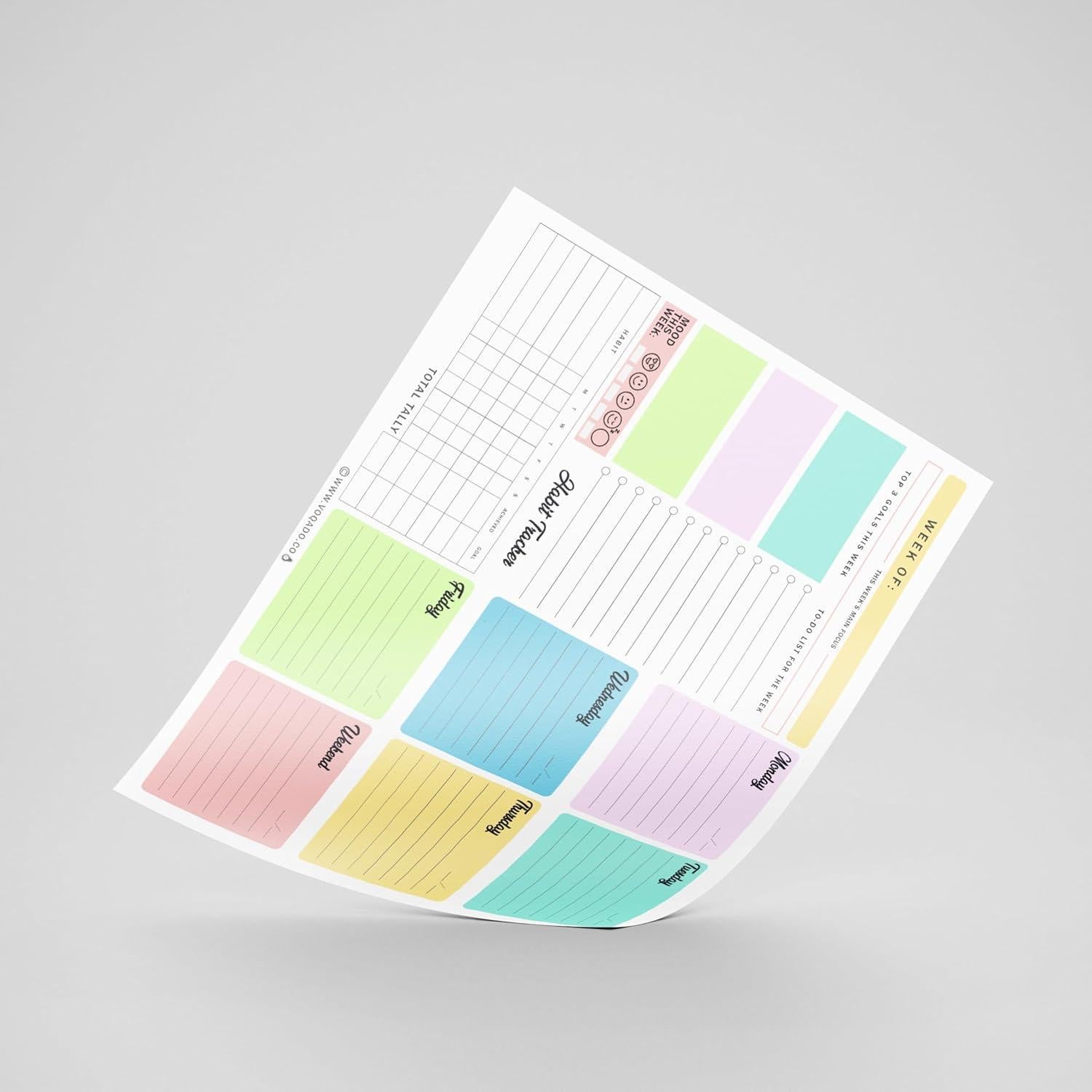 Bloc de Planificación Semanal Magnético Voqado 50 Hojas 21.6x27.9cm