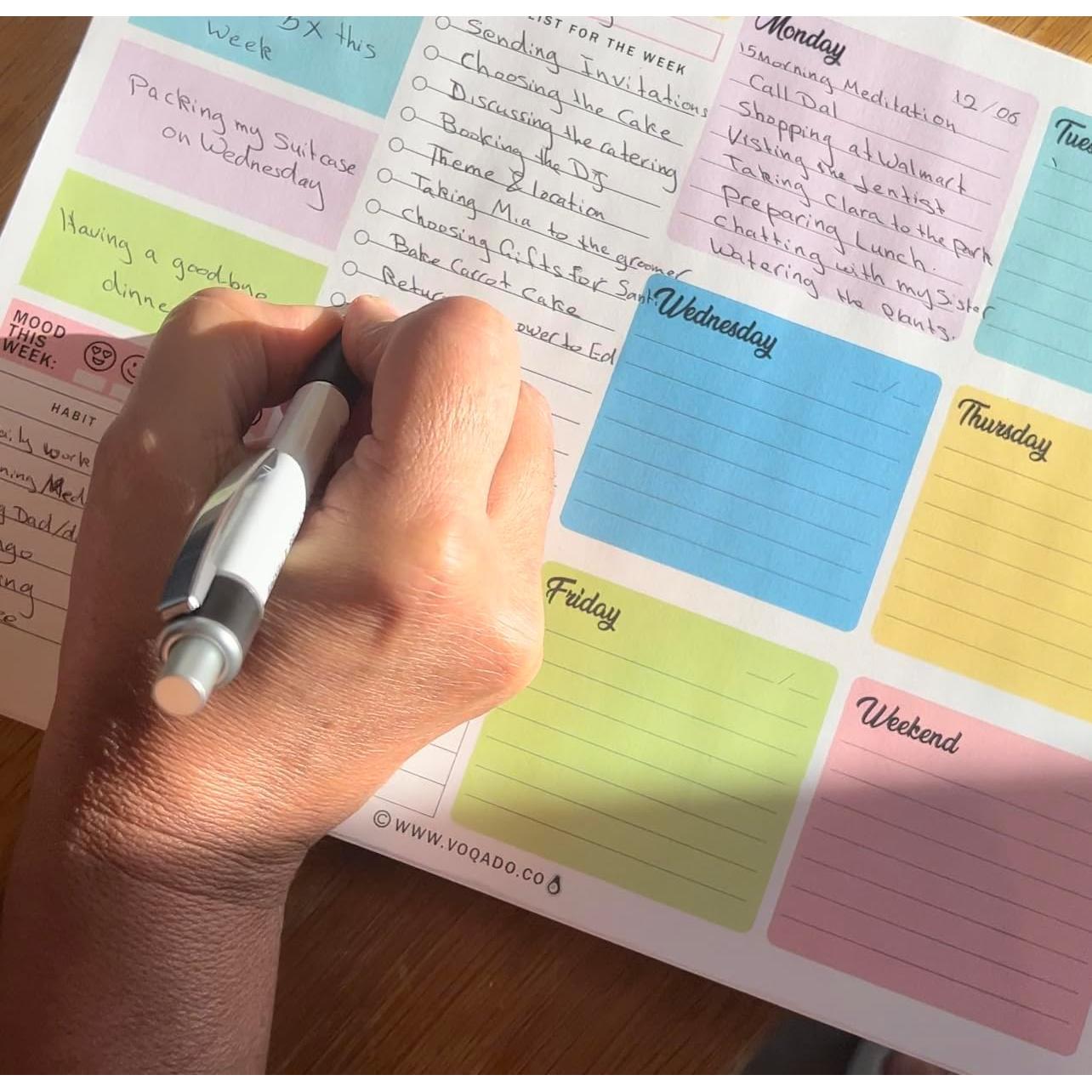 Bloc de Planificación Semanal Magnético Voqado 50 Hojas 21.6x27.9cm