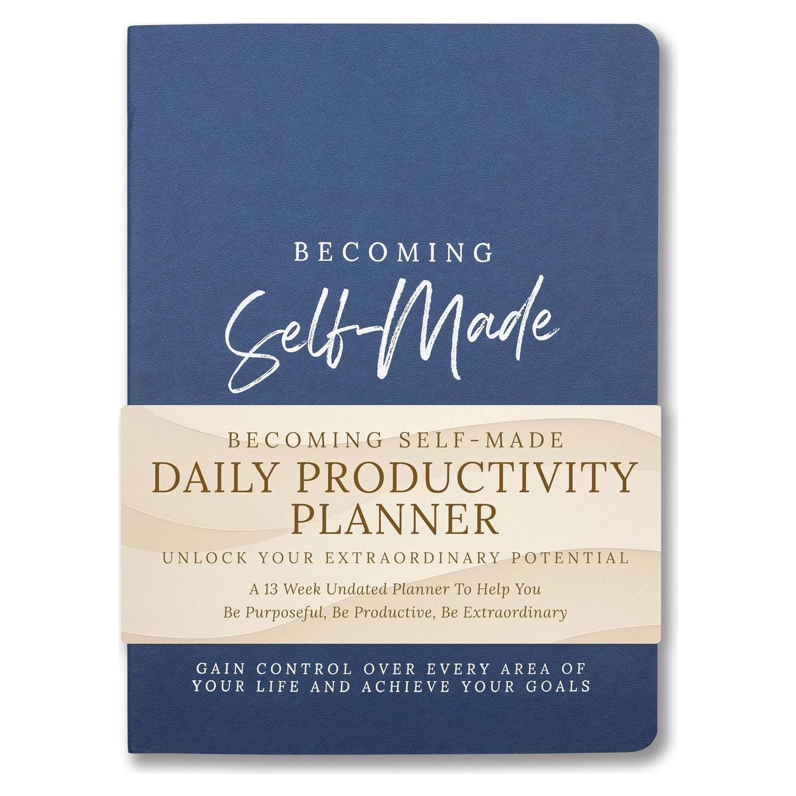 Planificador Diario y Semanal No Fechado Self-Made U Azul - 90 Días