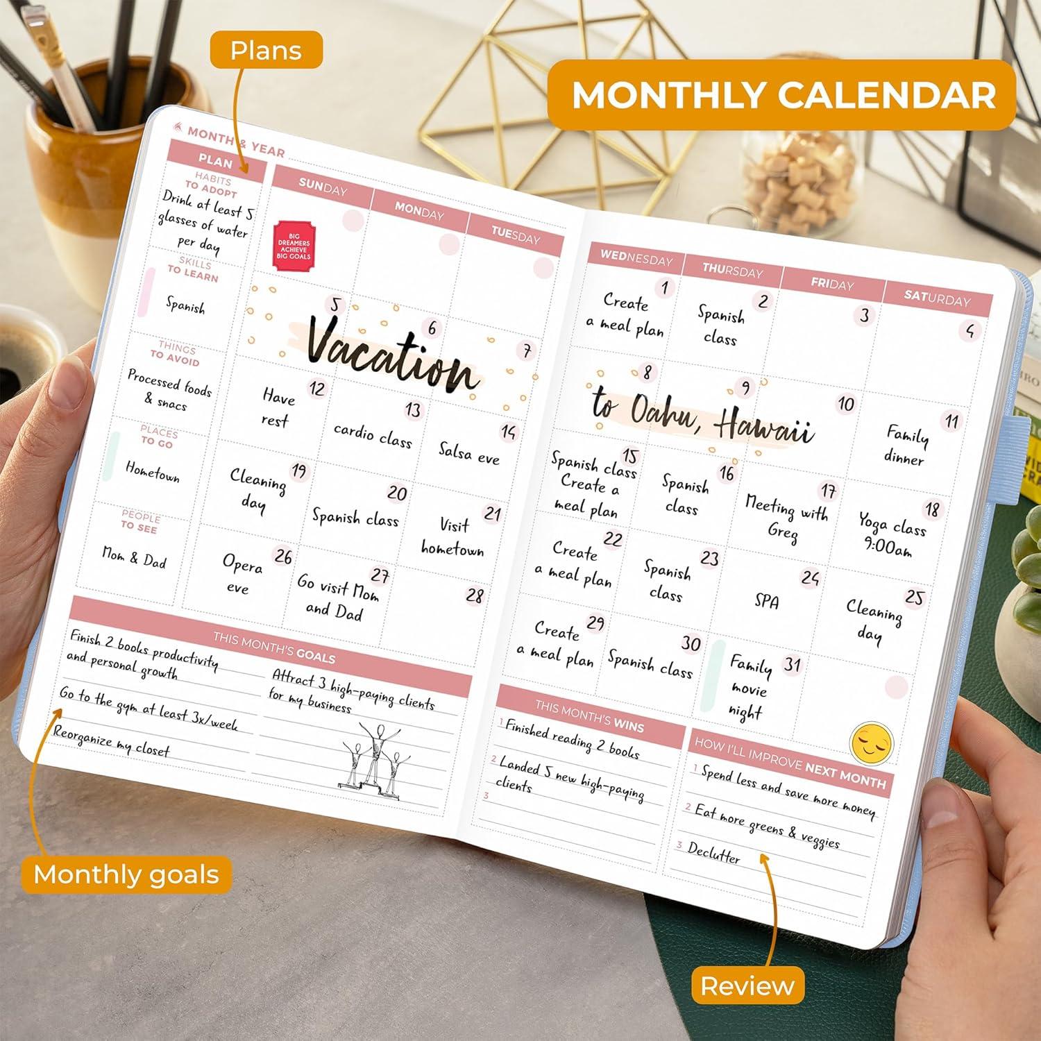 Planificador Diario Clever Fox A5 2da Edición - Sin Fecha, 6 Meses