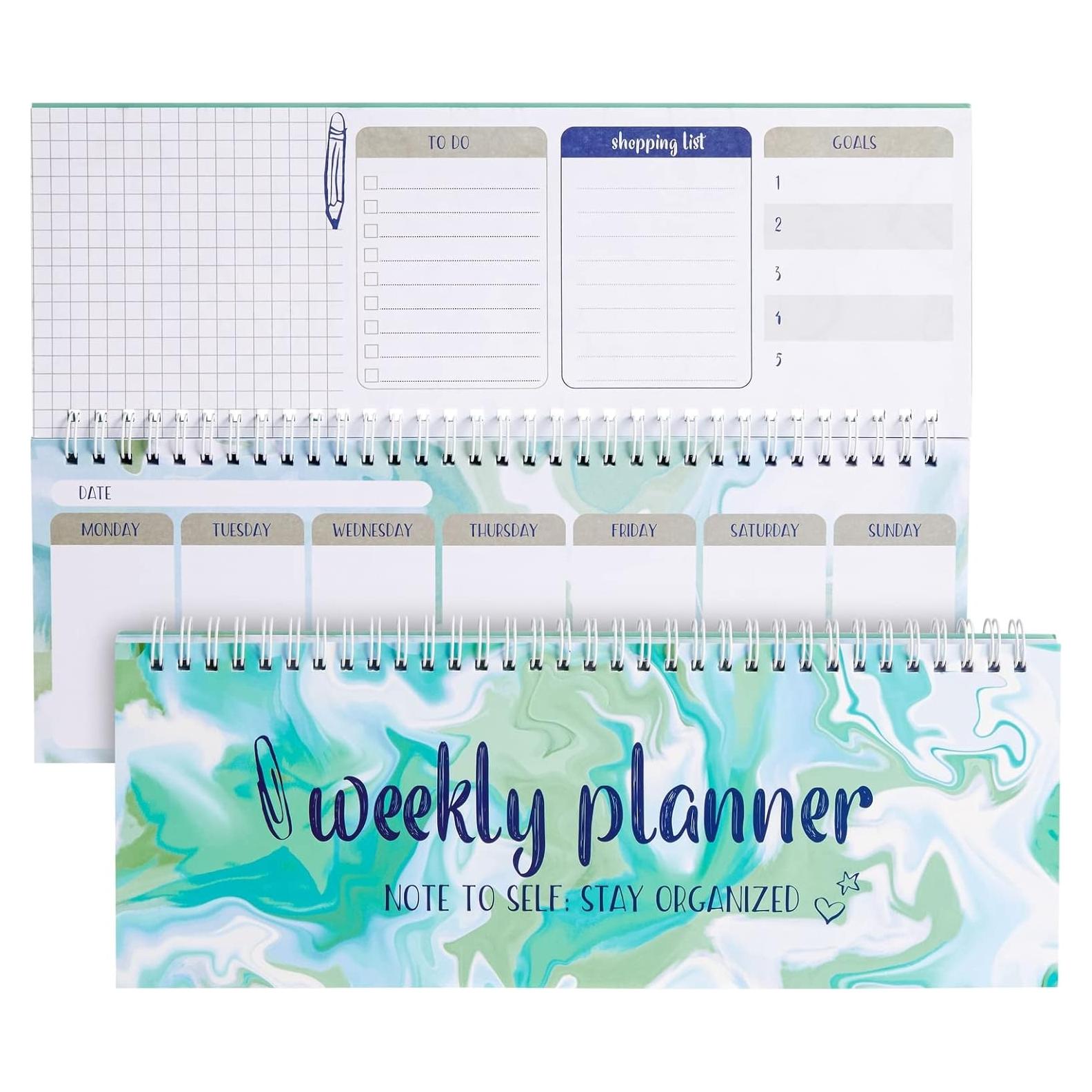 Planificador Semanal Sin Fecha Paper Junkie 29.72x10.41cm Verde