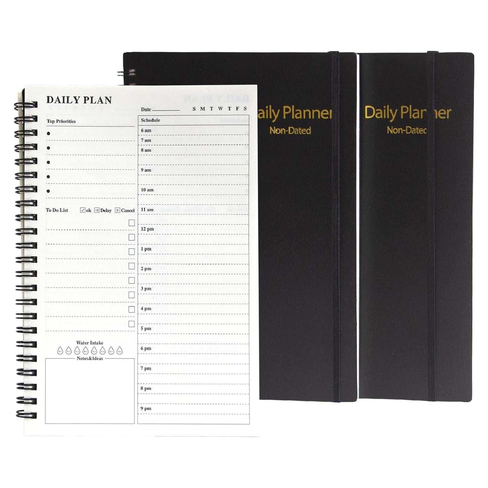 Planificador Diario Sin Fecha JIEYAN A5 152 Páginas 2 Paquete