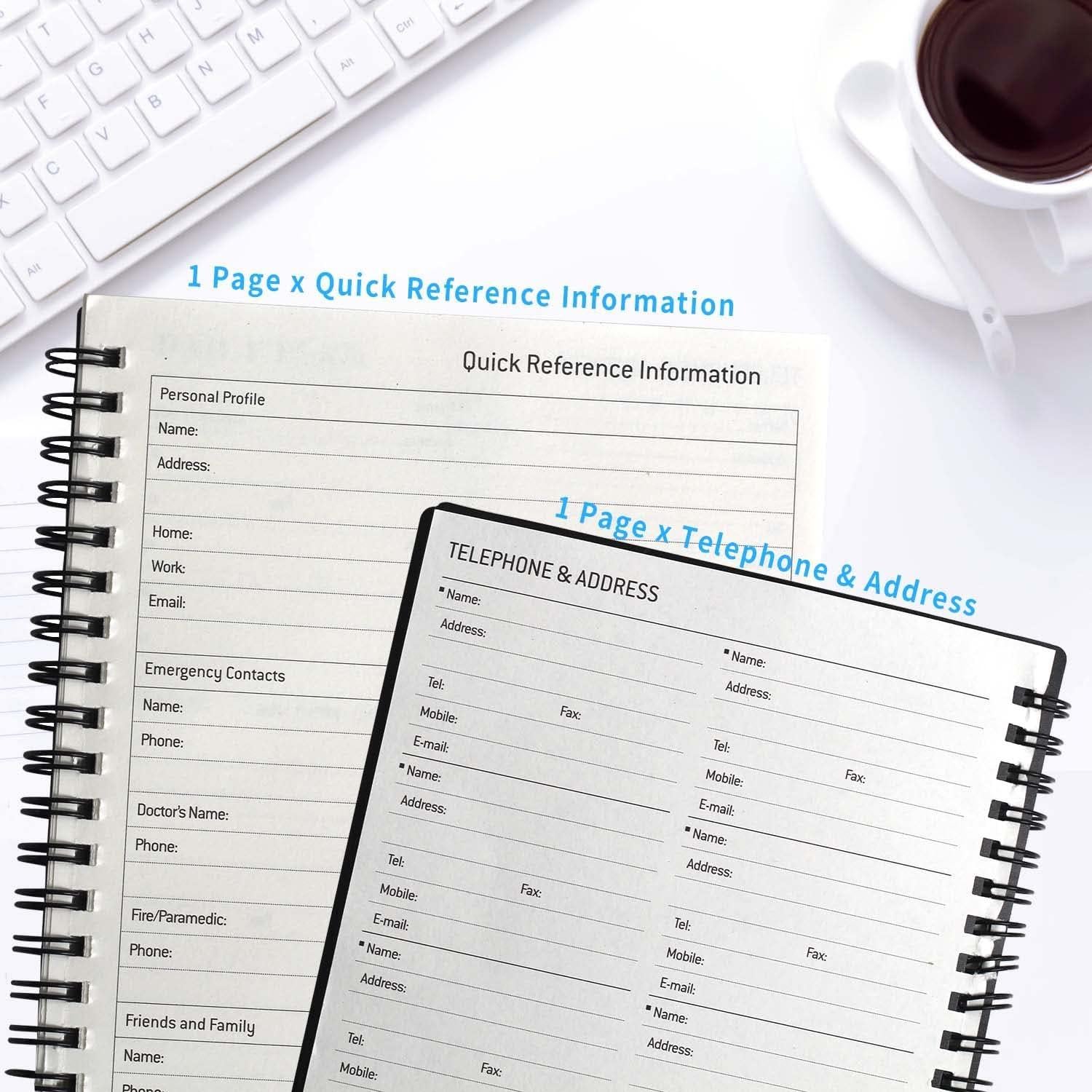 Planificador Diario Sin Fecha JIEYAN A5 152 Páginas 2 Paquete