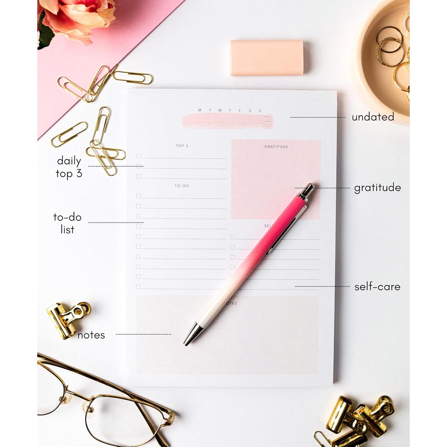 Bloc de Notas Lamare A5 Rosa - Planificador Diario y Tareas