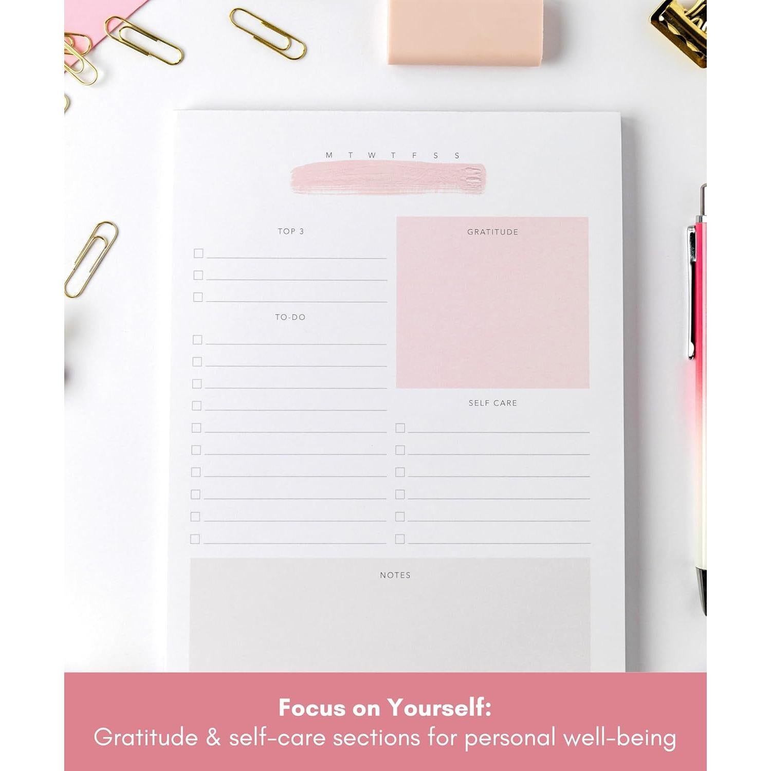 Bloc de Notas Lamare A5 Rosa - Planificador Diario y Tareas