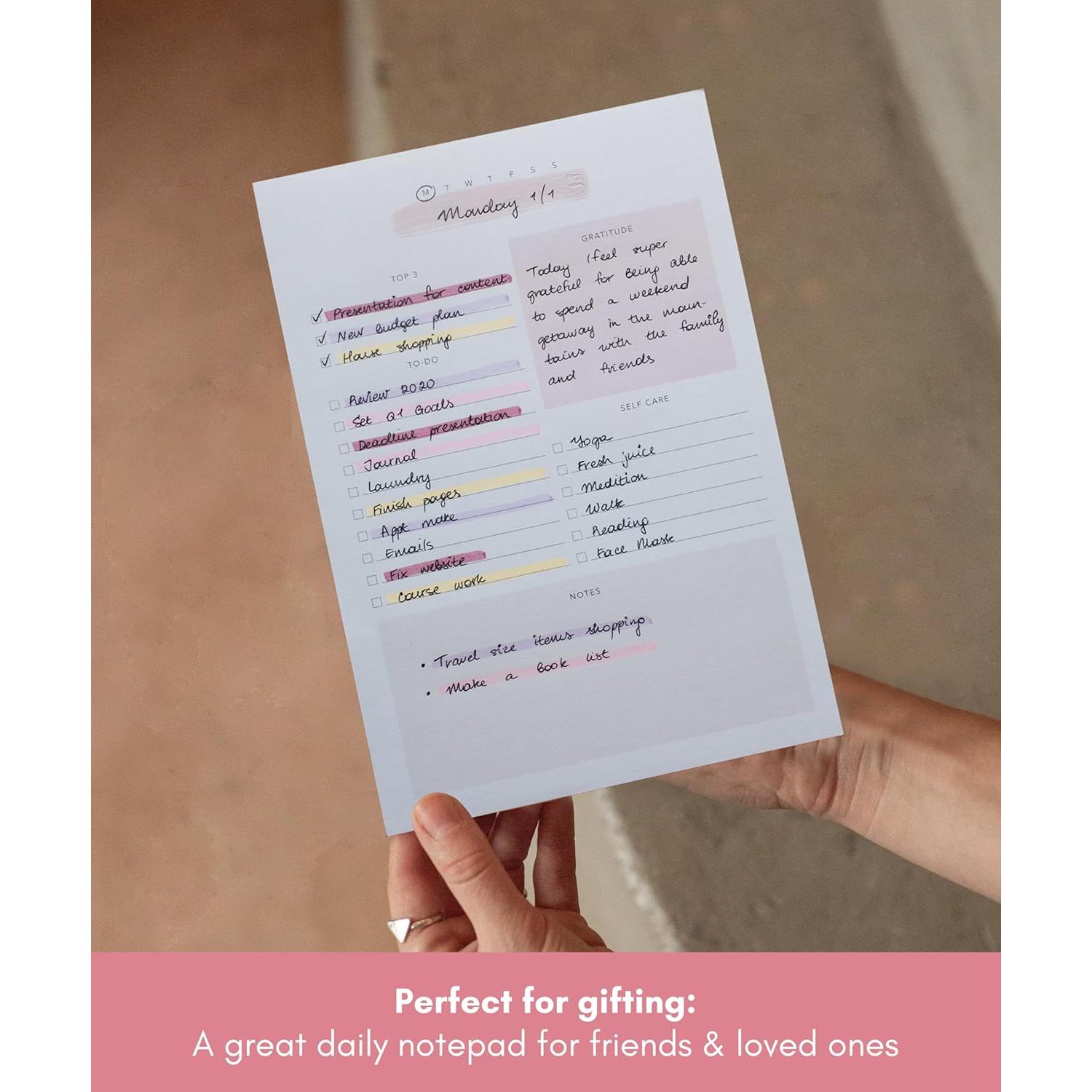 Bloc de Notas Lamare A5 Rosa - Planificador Diario y Tareas