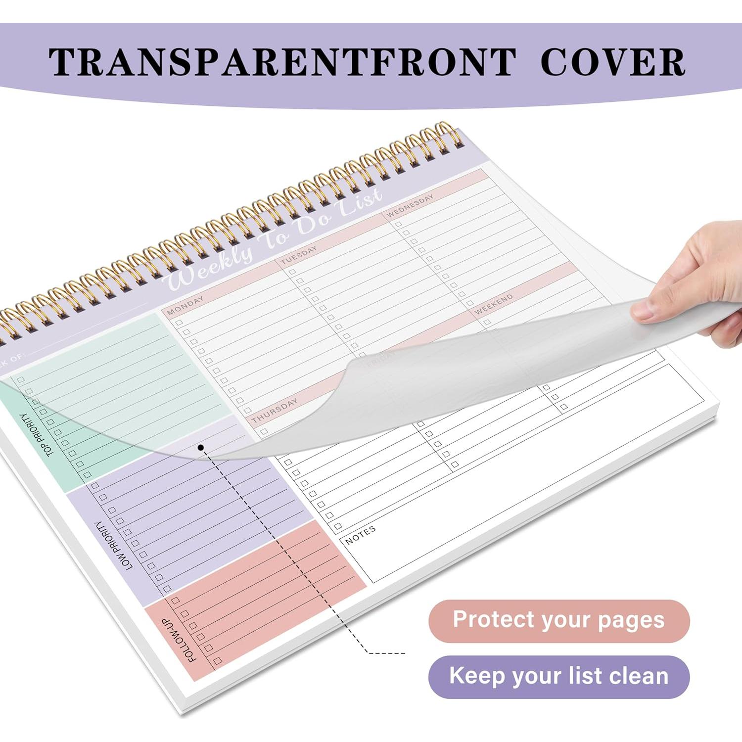 Notepad de Lista de Tareas Semanal Kamoy 52 Hojas Carta
