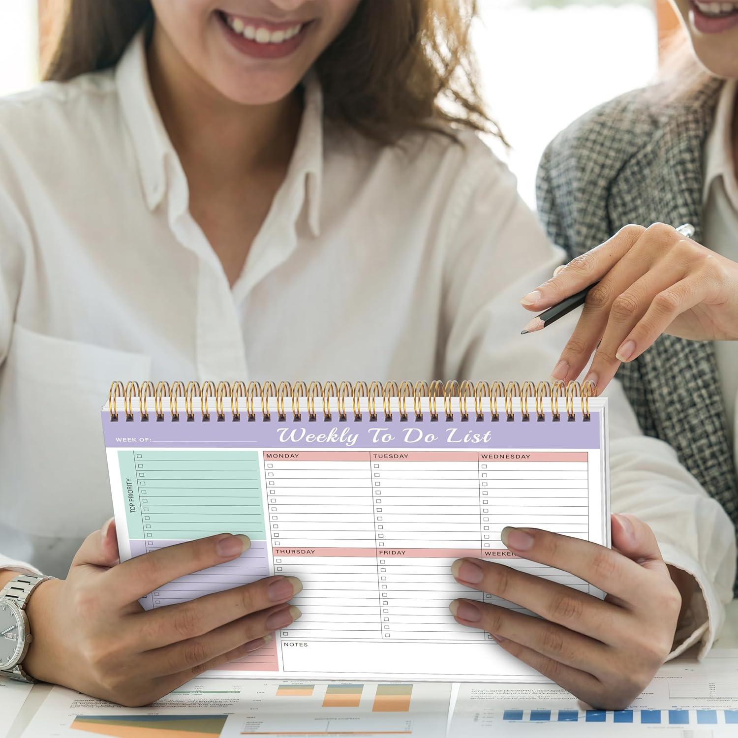 Notepad de Lista de Tareas Semanal Kamoy 52 Hojas Carta