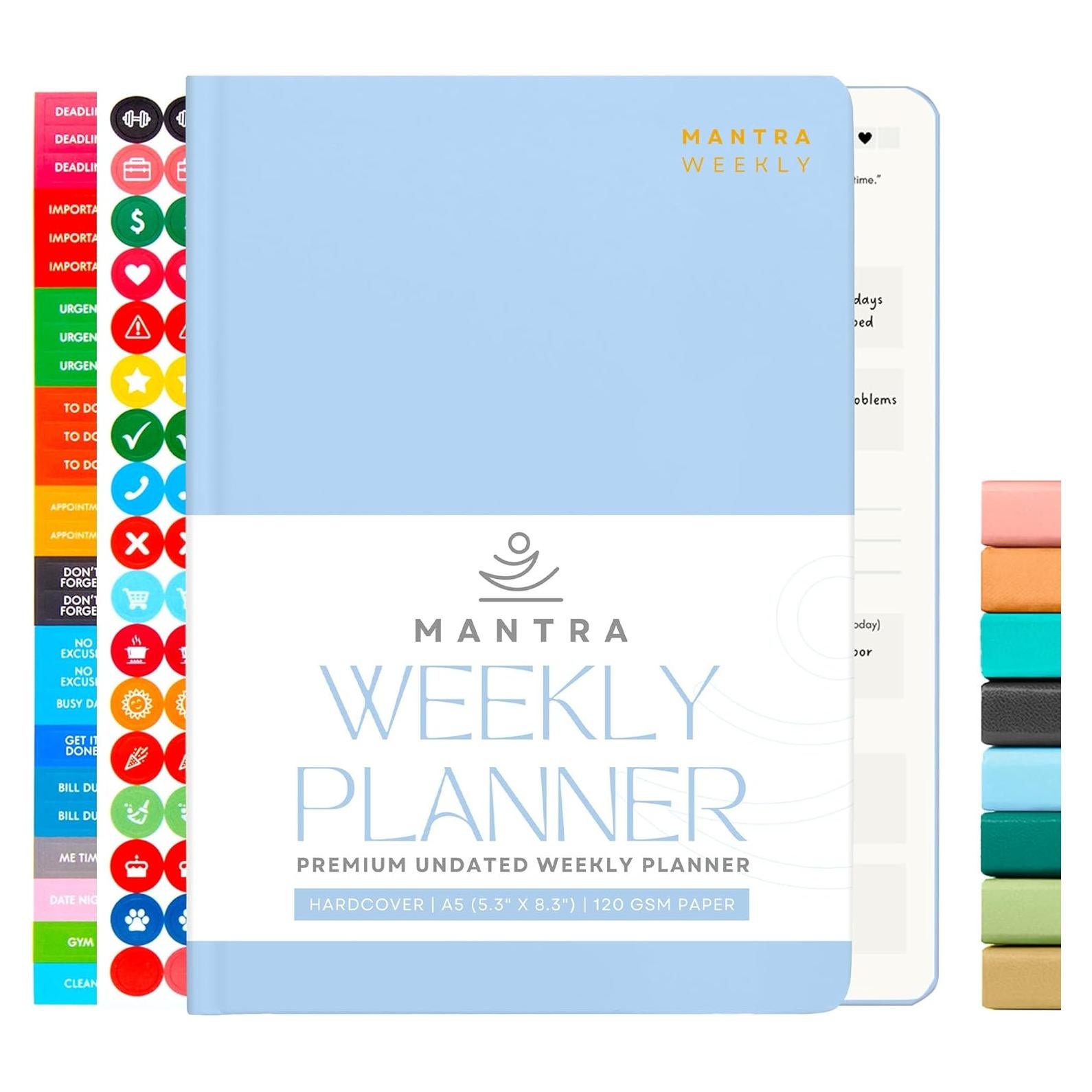 Planificador Diario y Semanal 2025-2026 A4 Mantra Azul