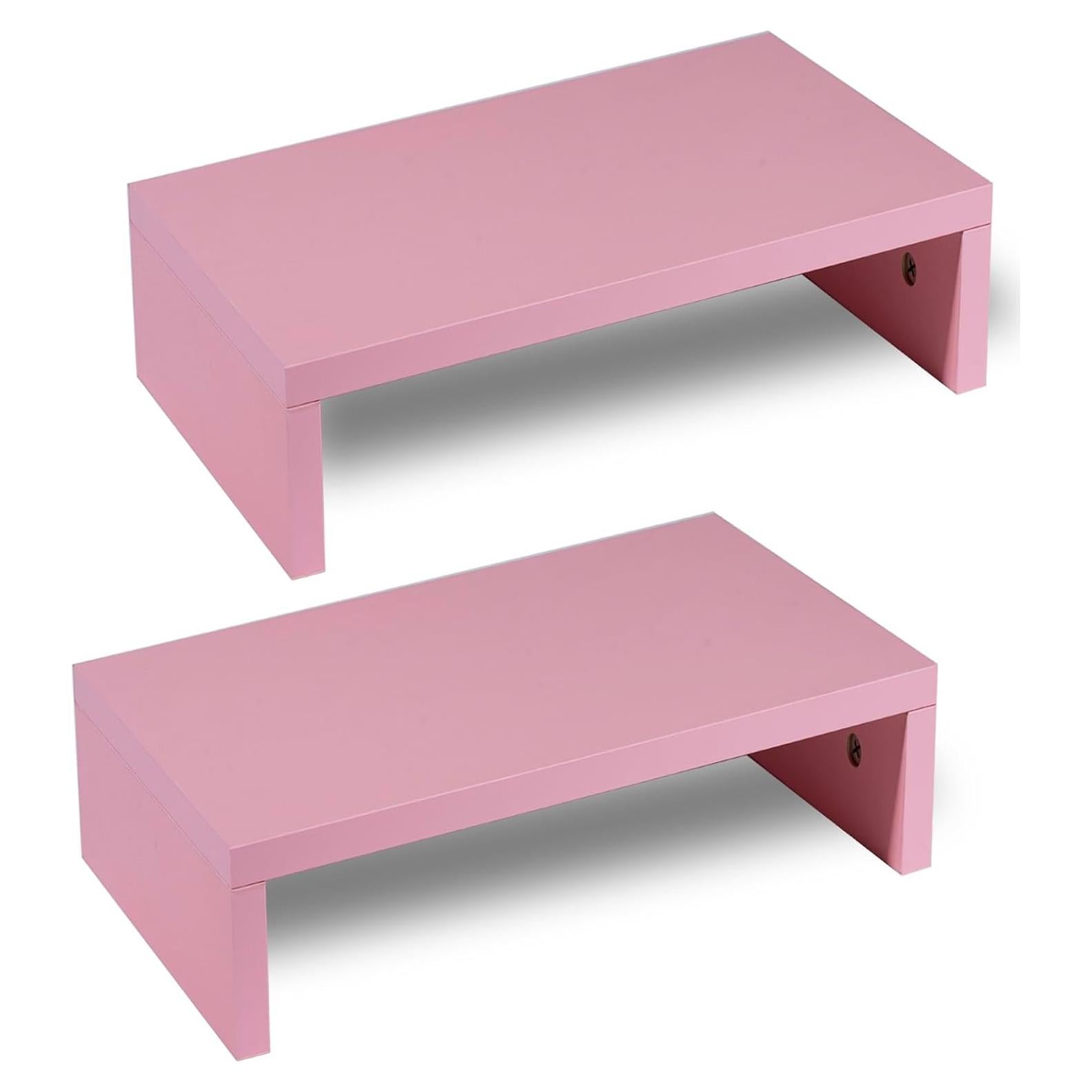 Soporte Doble para Monitor HAZCOVE Rosa 38.1x22.86 cm