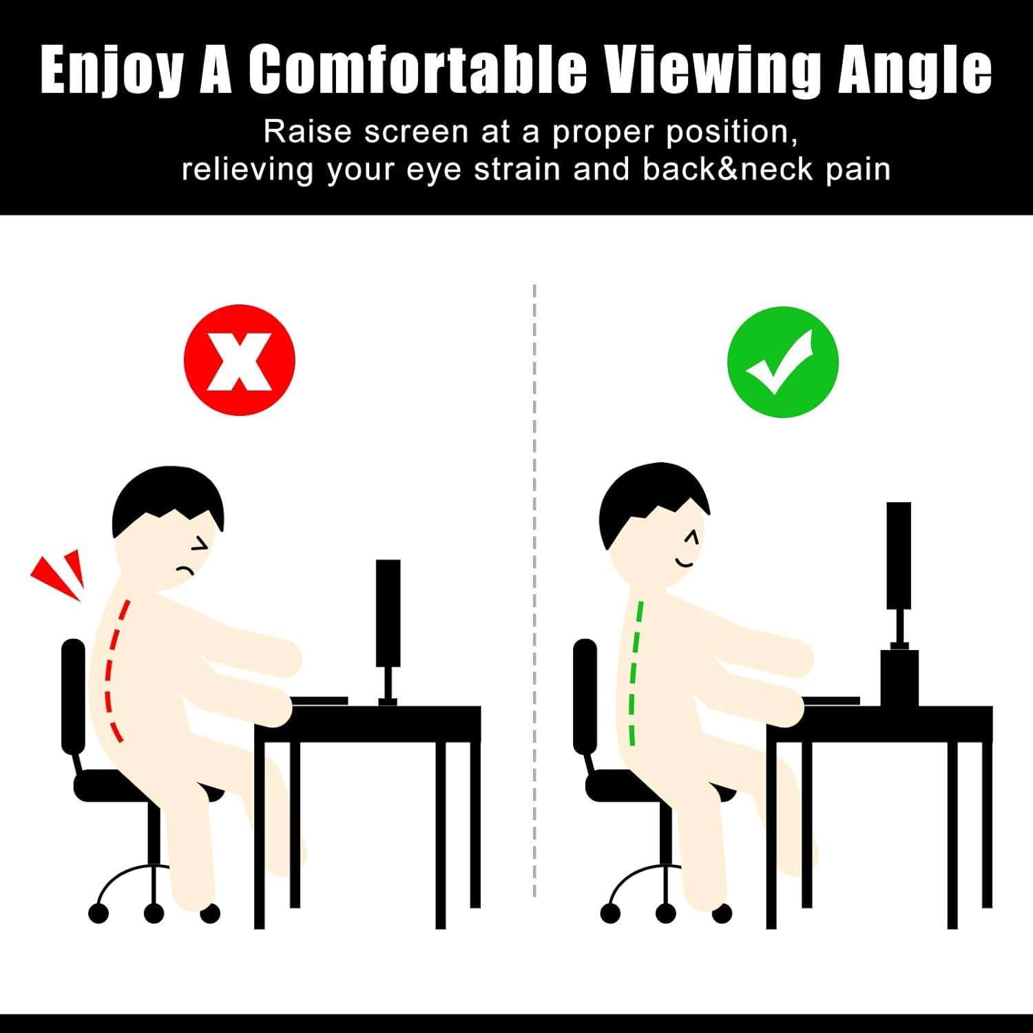 Soporte Doble para Monitor HAZCOVE Rosa 38.1x22.86 cm