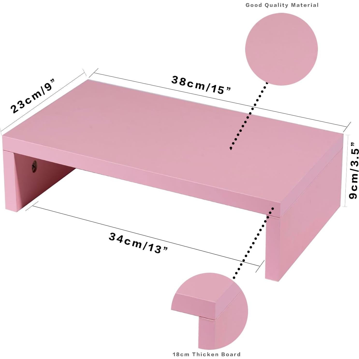 Soporte Doble para Monitor HAZCOVE Rosa 38.1x22.86 cm