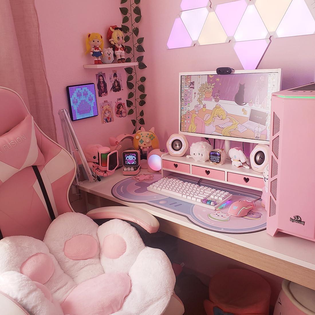 Organizador de Escritorio Kawaii CONKAWACA Rosa con 3 Cajones