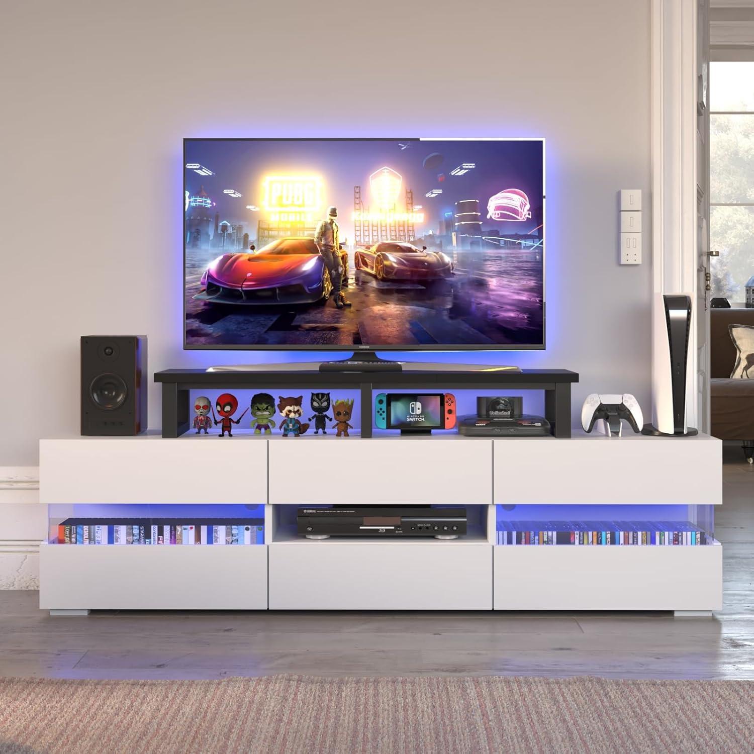 Riser de TV Grande YAOHUOO 114.3x29.97x18.03 cm Negro