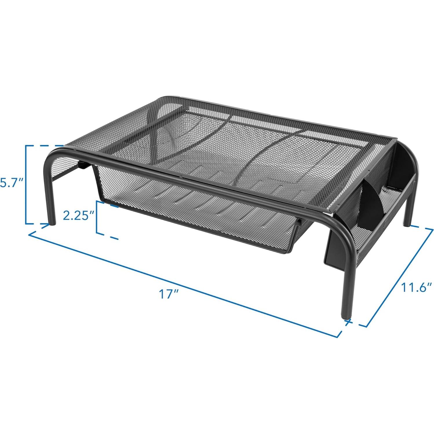 Soporte de Monitor Ergonómico Mount-It! con Cajón Negro