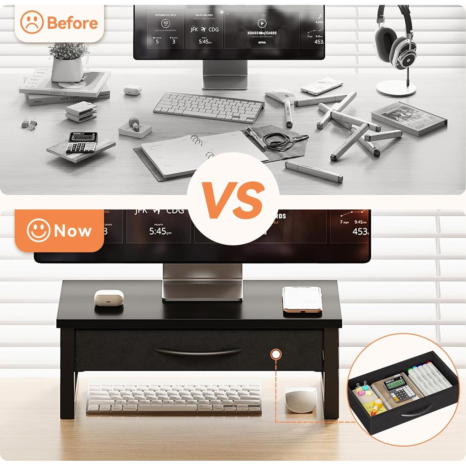 Soporte para Monitor HEWORLIF con Cajón de Almacenamiento