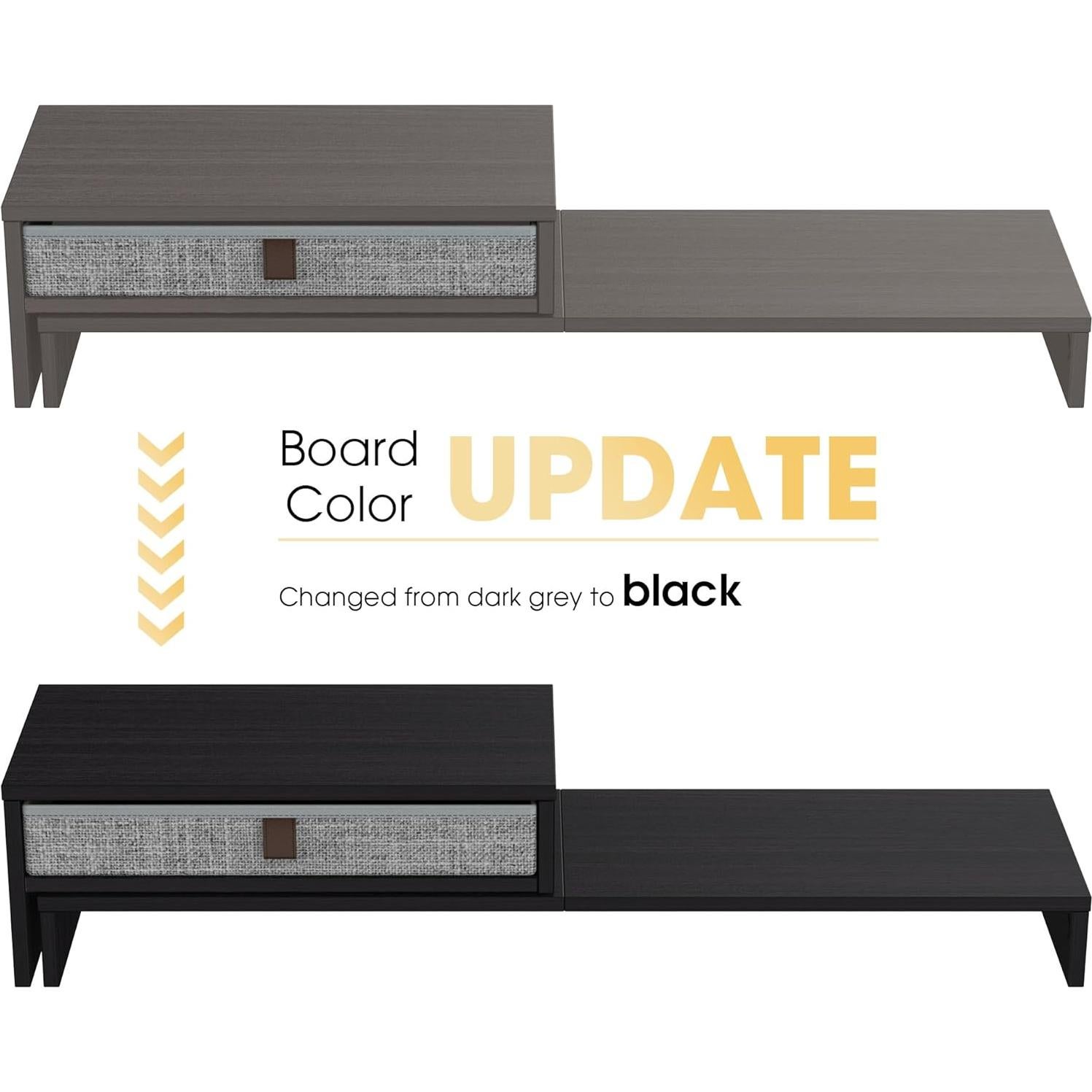 Soporte para Monitor Fenge Ajustable con Cajón Negro 2-3 Monitores