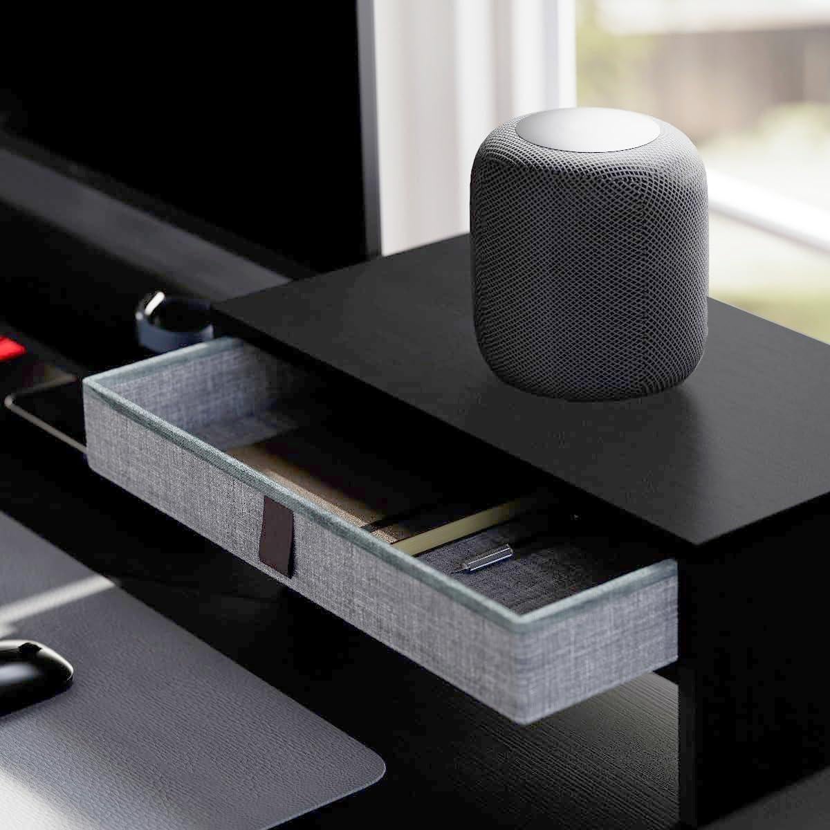 Soporte para Monitor Fenge Ajustable con Cajón Negro 2-3 Monitores