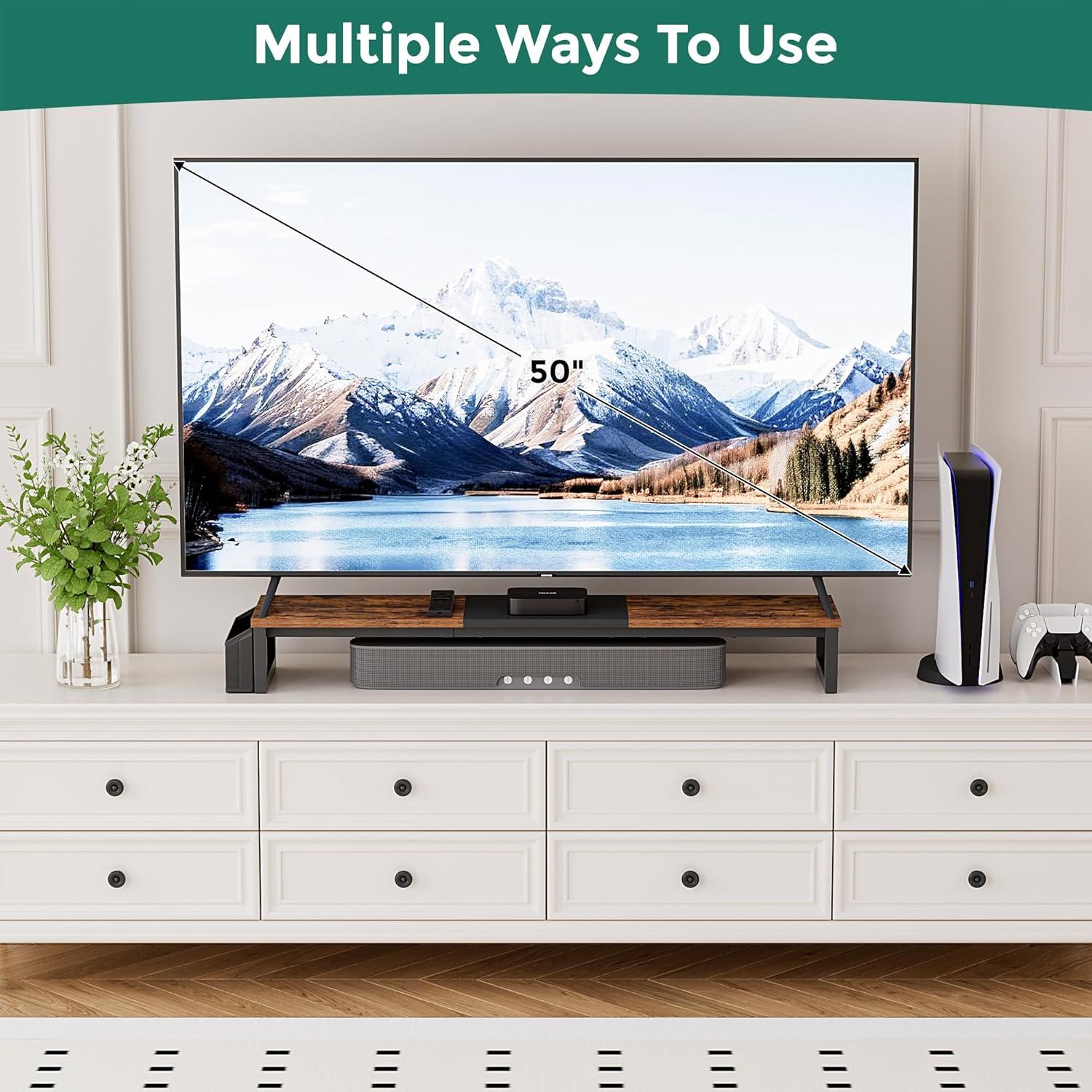 Soporte Doble Monitor VERSASKY 105 cm Madera Ergonómico