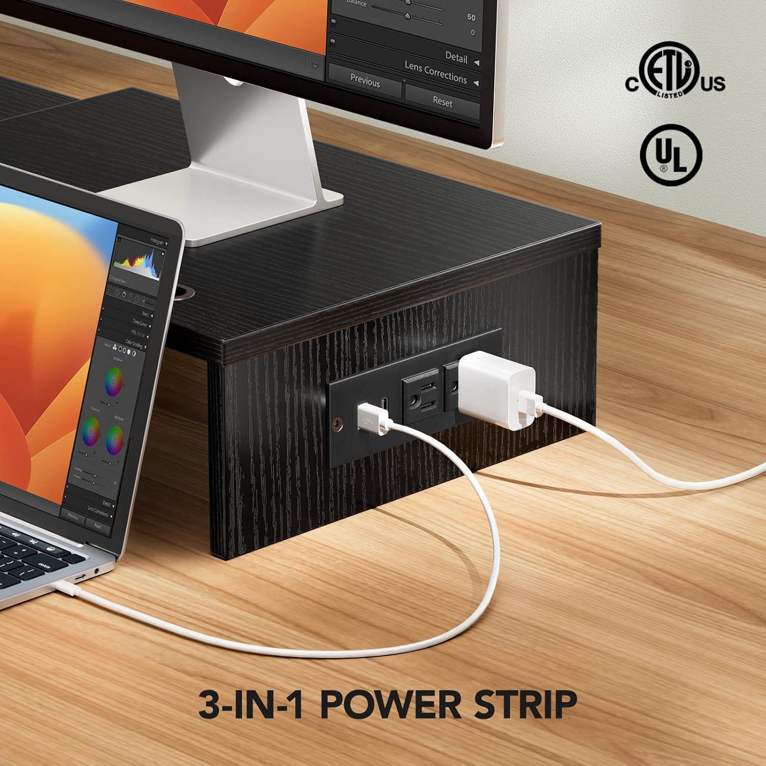 Soporte Doble para Monitor HUANUO con Puertos USB y Ajustes