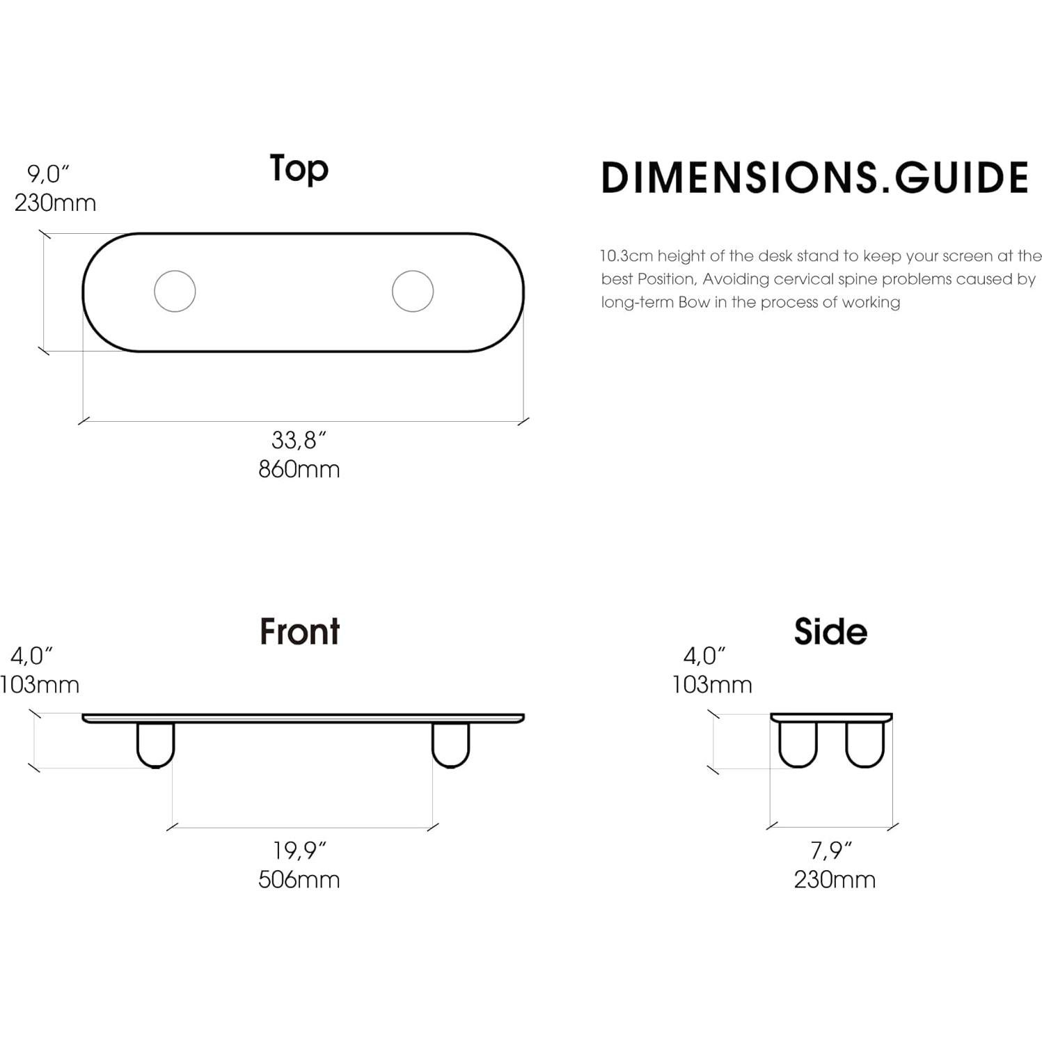Soporte Doble para Monitor Fenge 34" Blanco con Estante