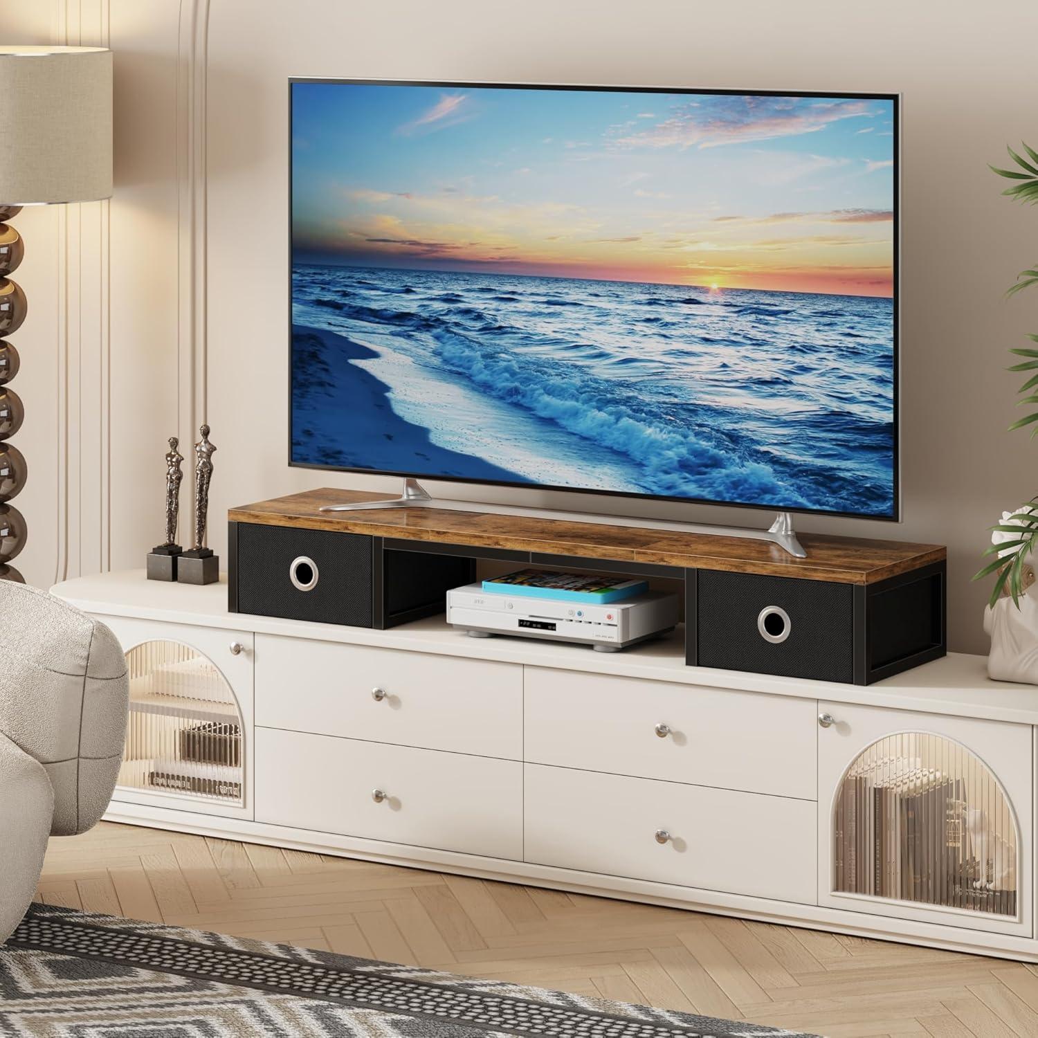 Riser de TV Grande YAOHUOO con Cajones para TVs 32-60"