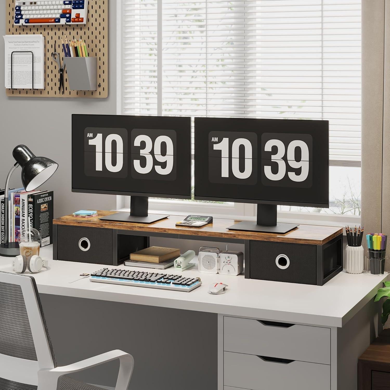 Riser de TV Grande YAOHUOO con Cajones para TVs 32-60"