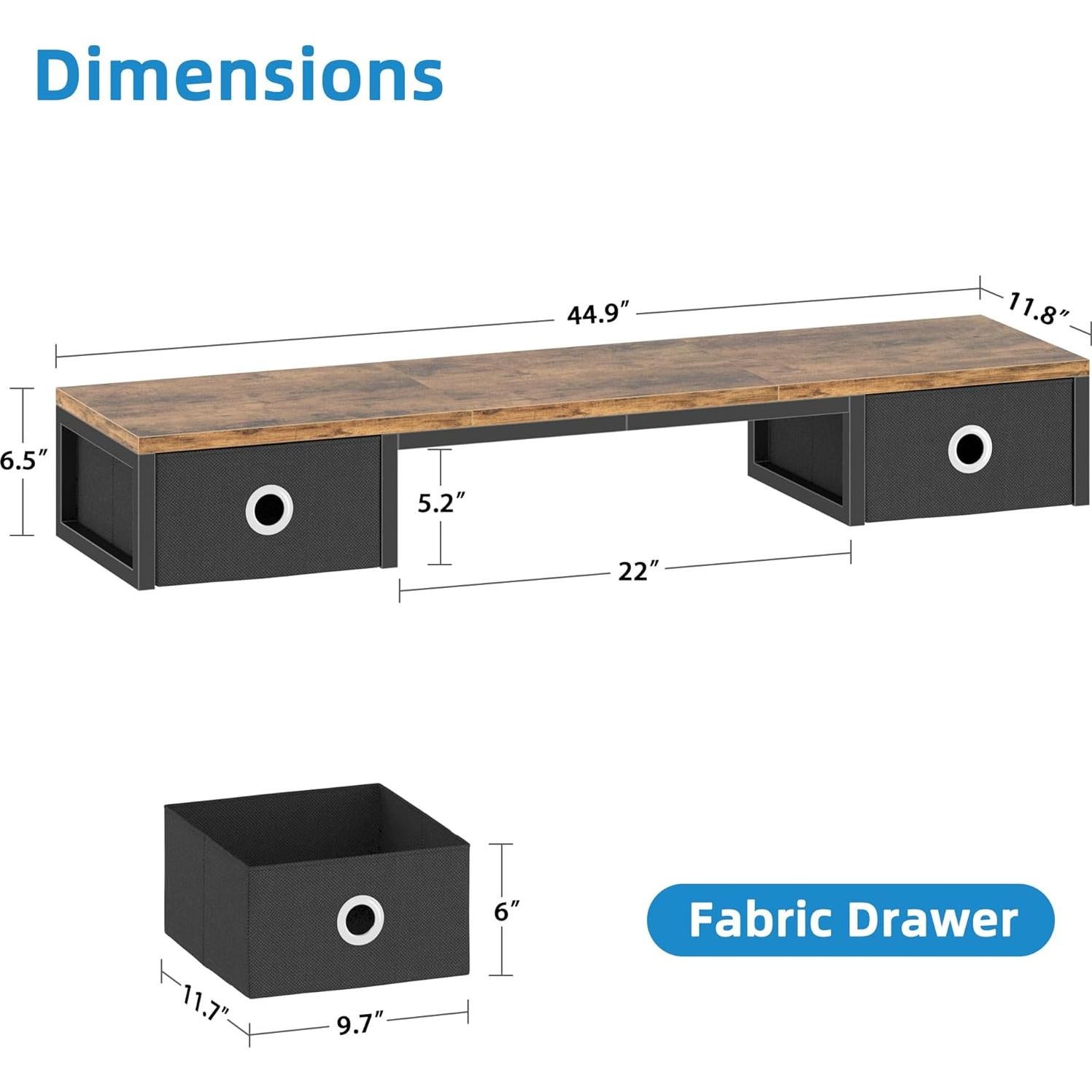 Riser de TV Grande YAOHUOO con Cajones para TVs 32-60"