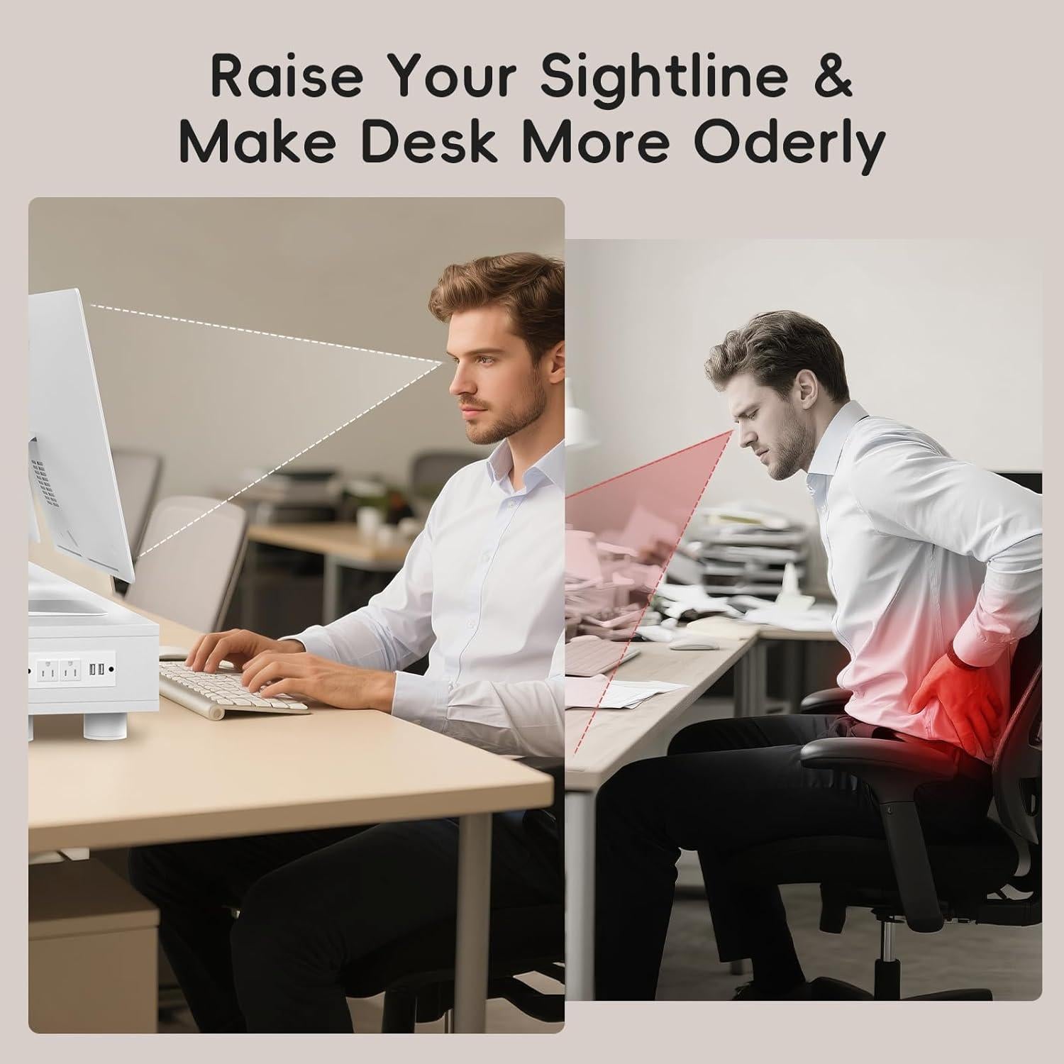 Soporte Doble Monitor Artswish Blanco 107.7 cm con Cajón