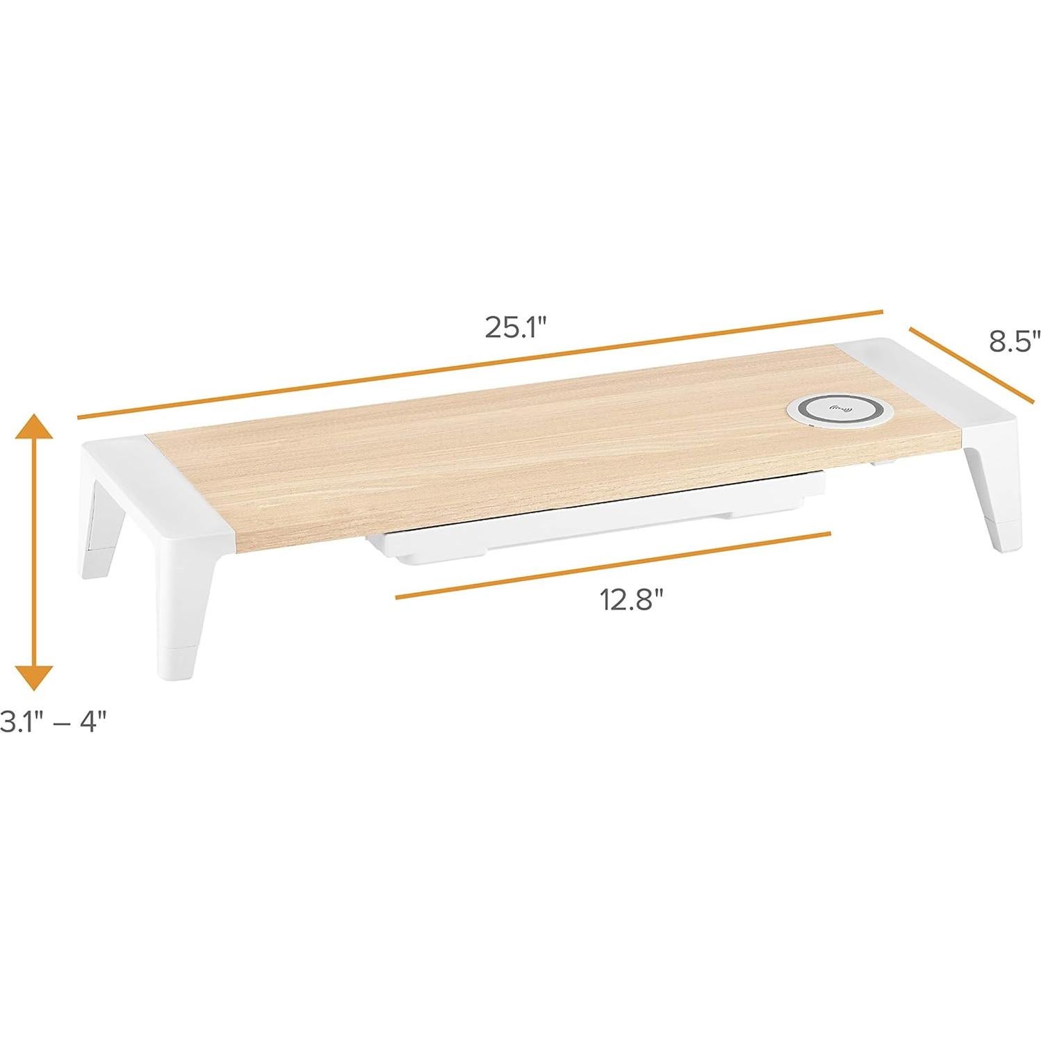 Soporte de Monitor Bostitch de Madera con Carga Inalámbrica