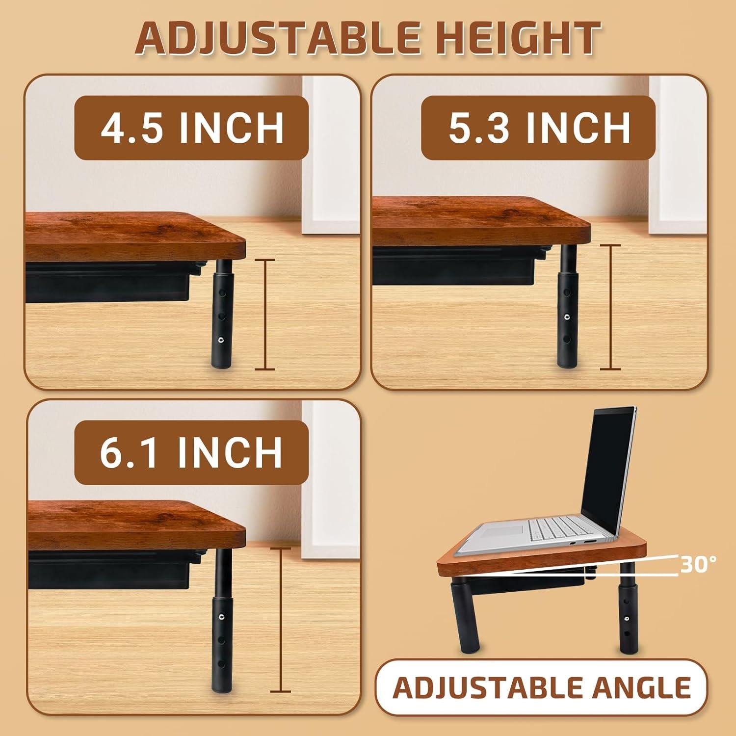Soporte para Monitor BEHEY de Madera y Metal Ajustable 36.8 cm