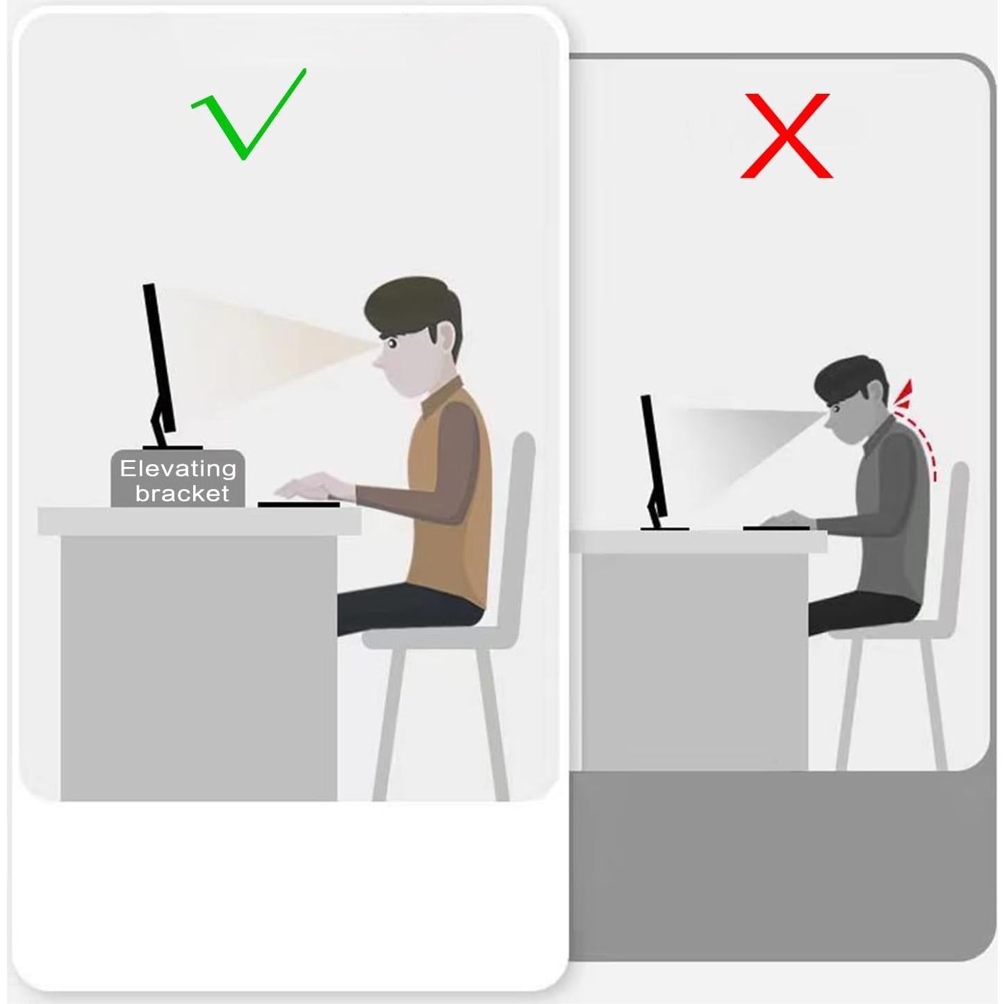 Soporte Elevador de Monitor Acrílico 2 Niveles 40.6x20.3 cm