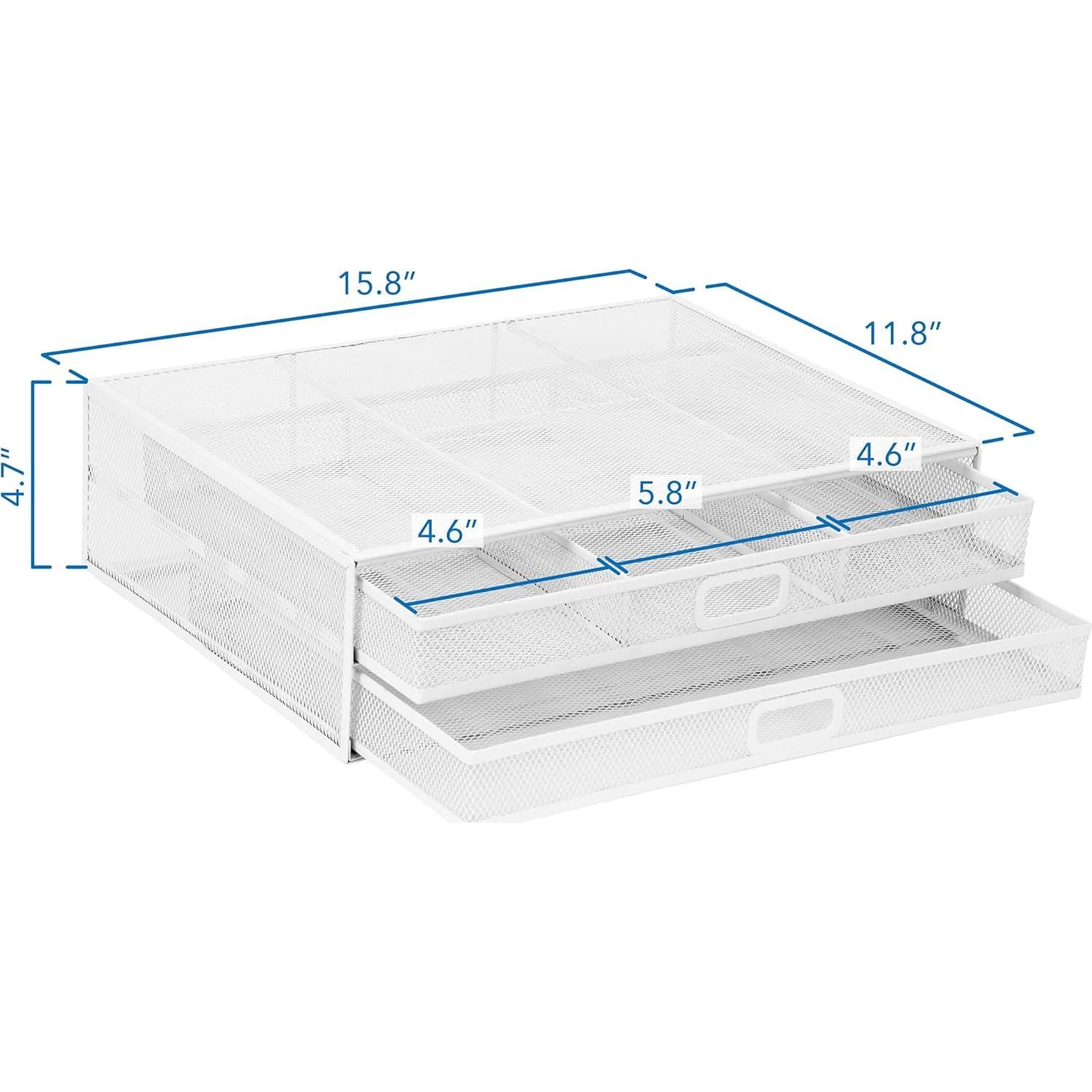 Soporte Elevador de Monitor Mount-It! Blanco con Cajones