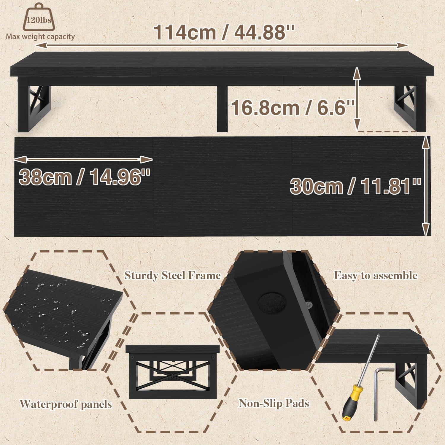 Soporte de TV IBUYKE Grande 32-60" con Almacenamiento Negro