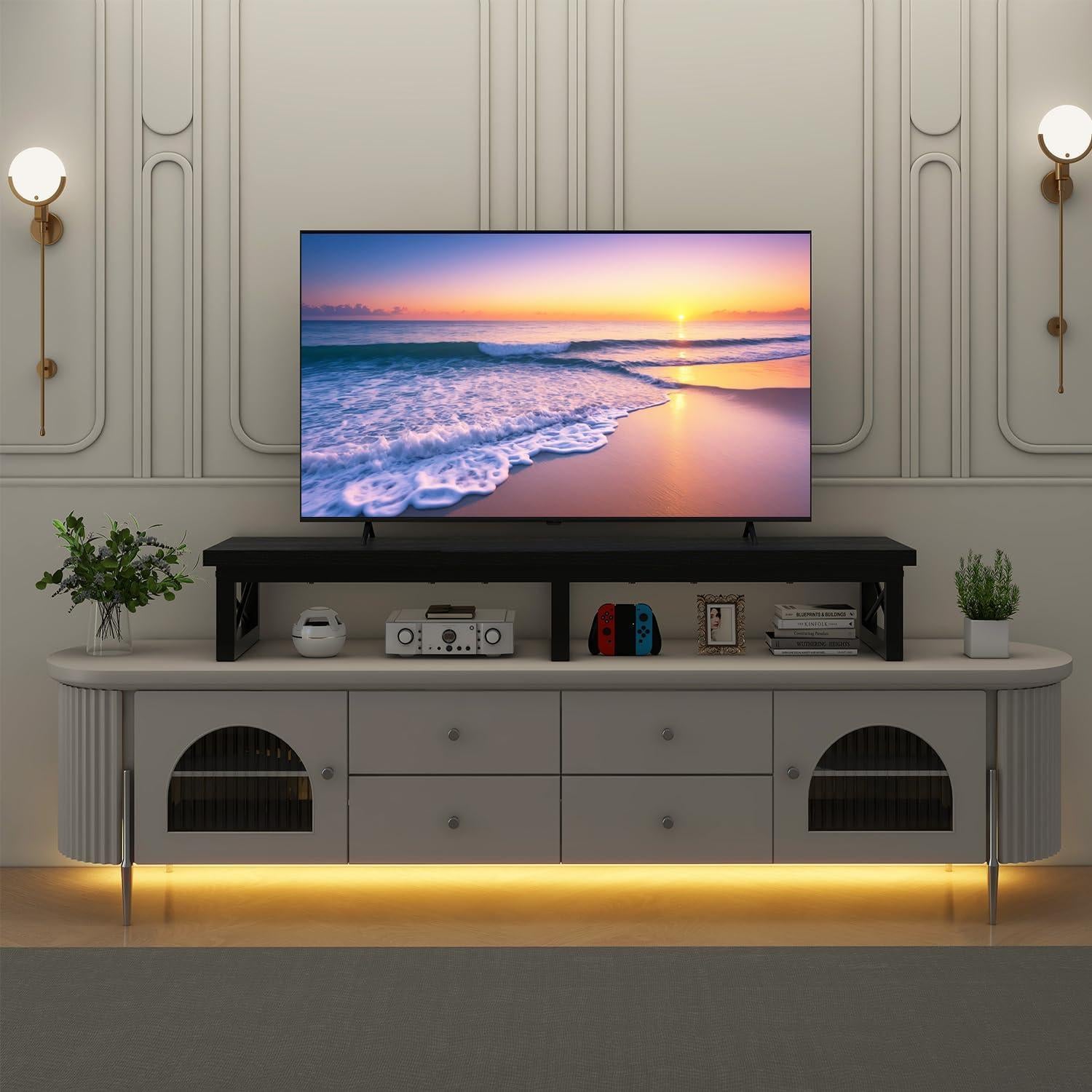 Soporte de TV IBUYKE Grande 32-60" con Almacenamiento Negro