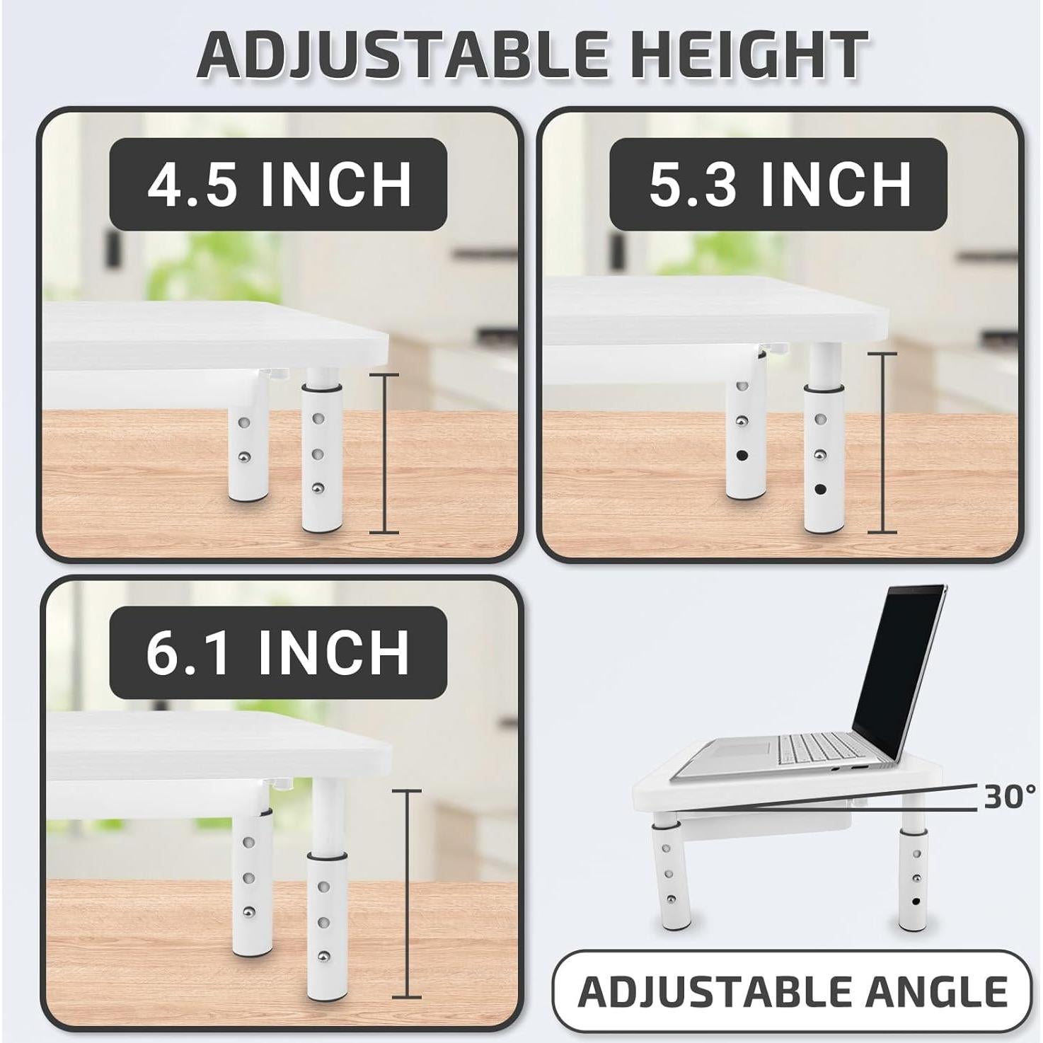 Soporte para Monitor BEHEY Ajustable Blanco 36.83 cm Ergonómico