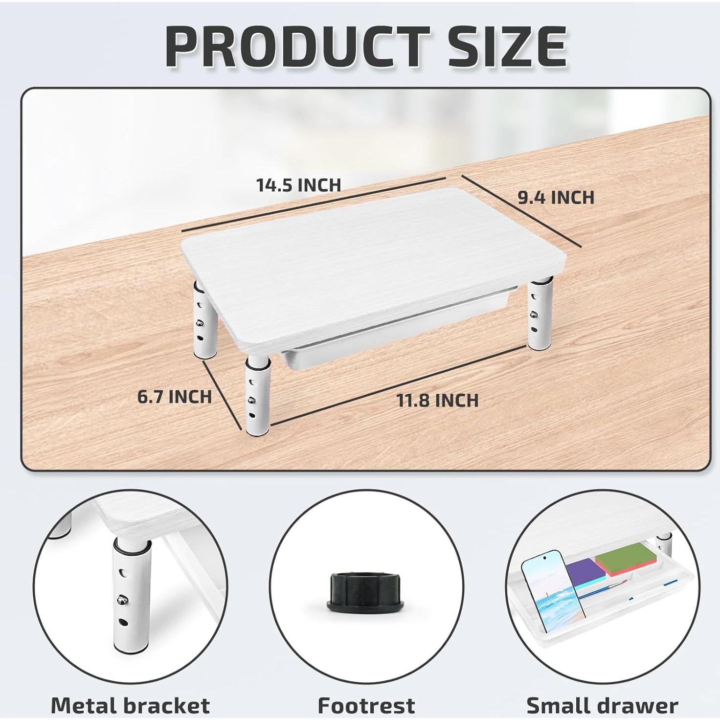 Soporte para Monitor BEHEY Ajustable Blanco 36.83 cm Ergonómico