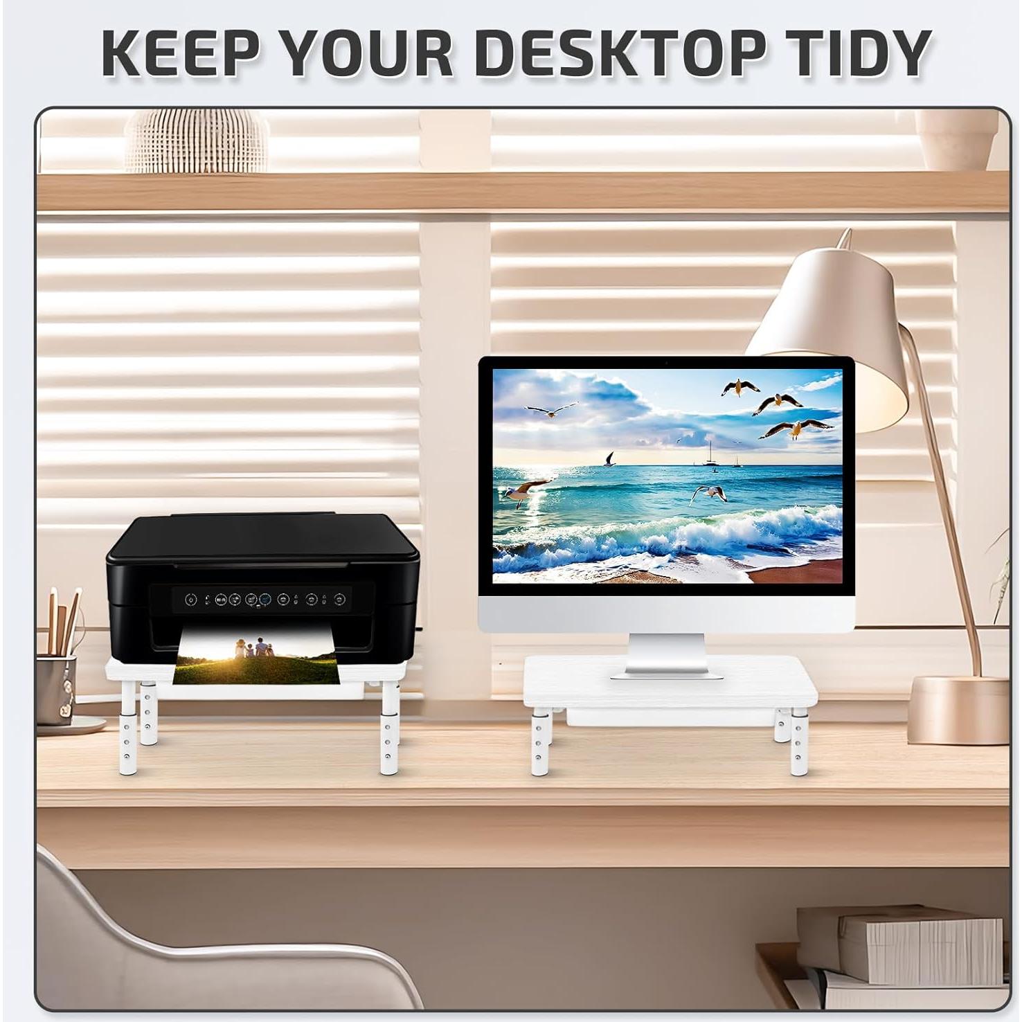 Soporte para Monitor BEHEY Ajustable Blanco 36.83 cm Ergonómico