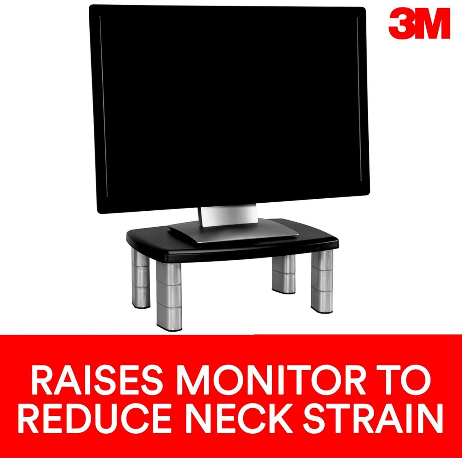 Soporte de Monitor Ajustable 3M MS80B, Altura 2.54 a 14.92 cm
