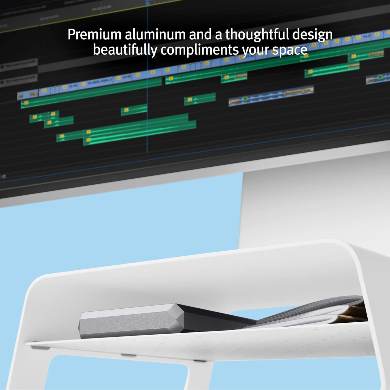 Soporte Ergonómico para Monitor Twelve South Curve Riser - Aluminio