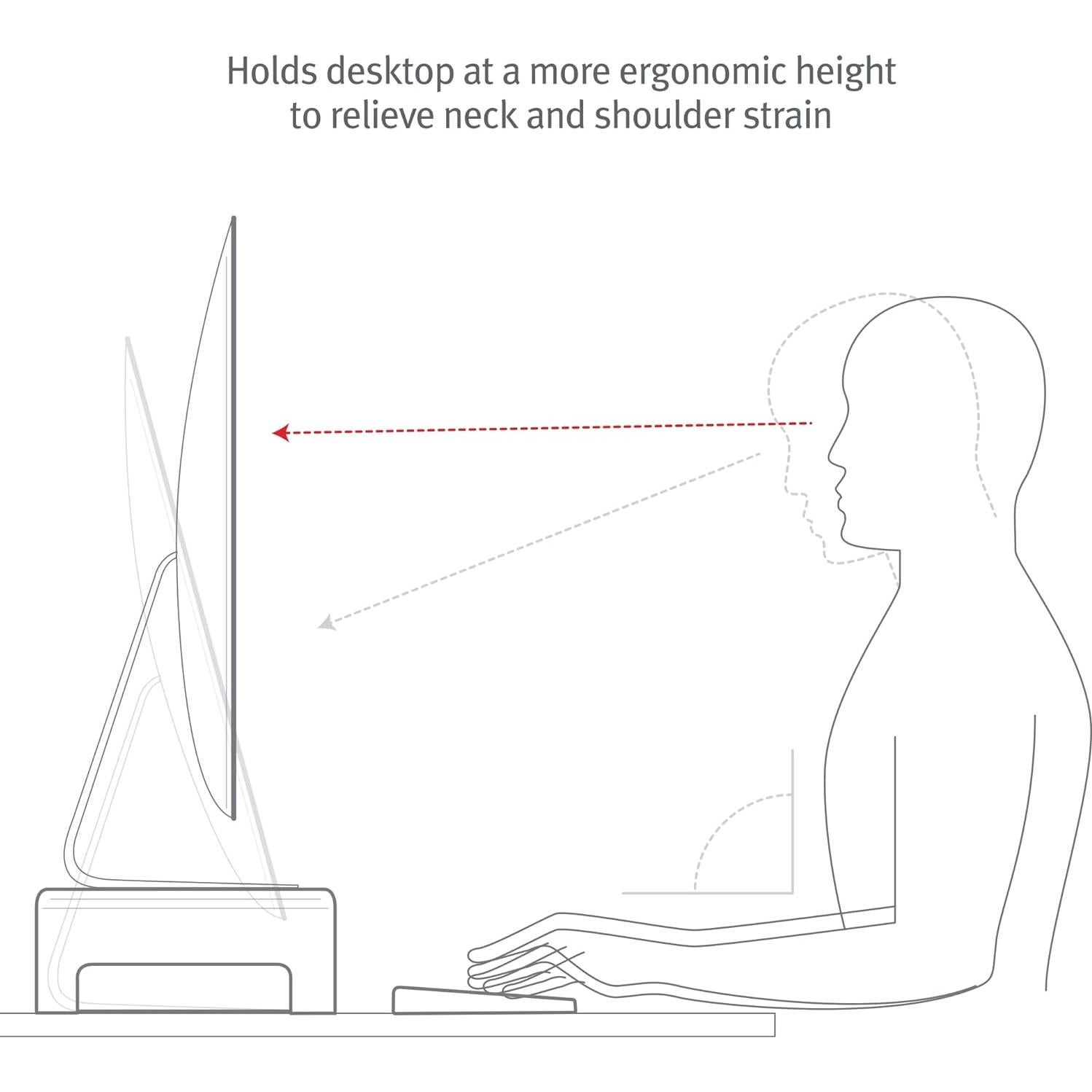 Soporte Ergonómico para Monitor Twelve South Curve Riser - Aluminio